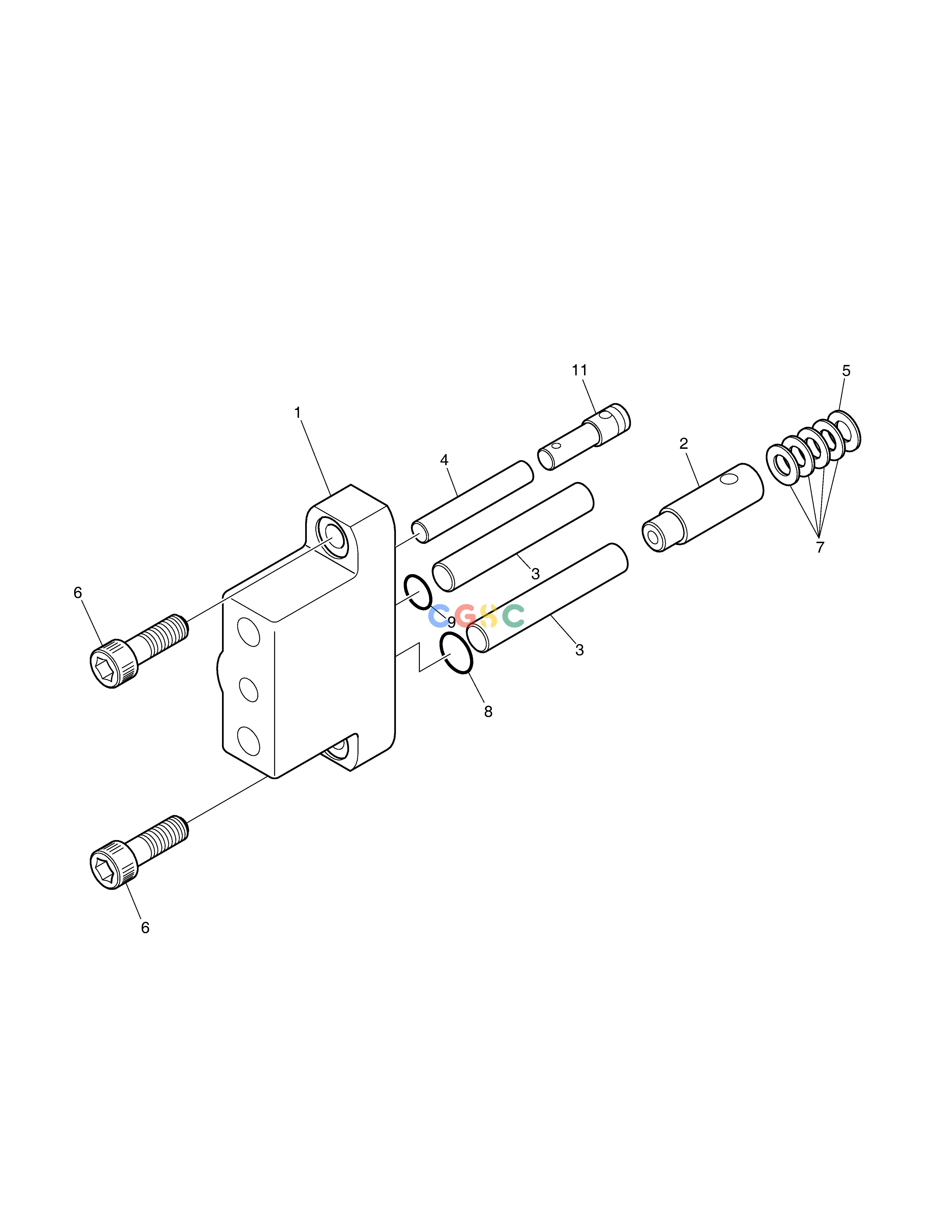斗山零件查询MAIN PUMP - CONTROL PISTON E57W Doosan parts catalog online