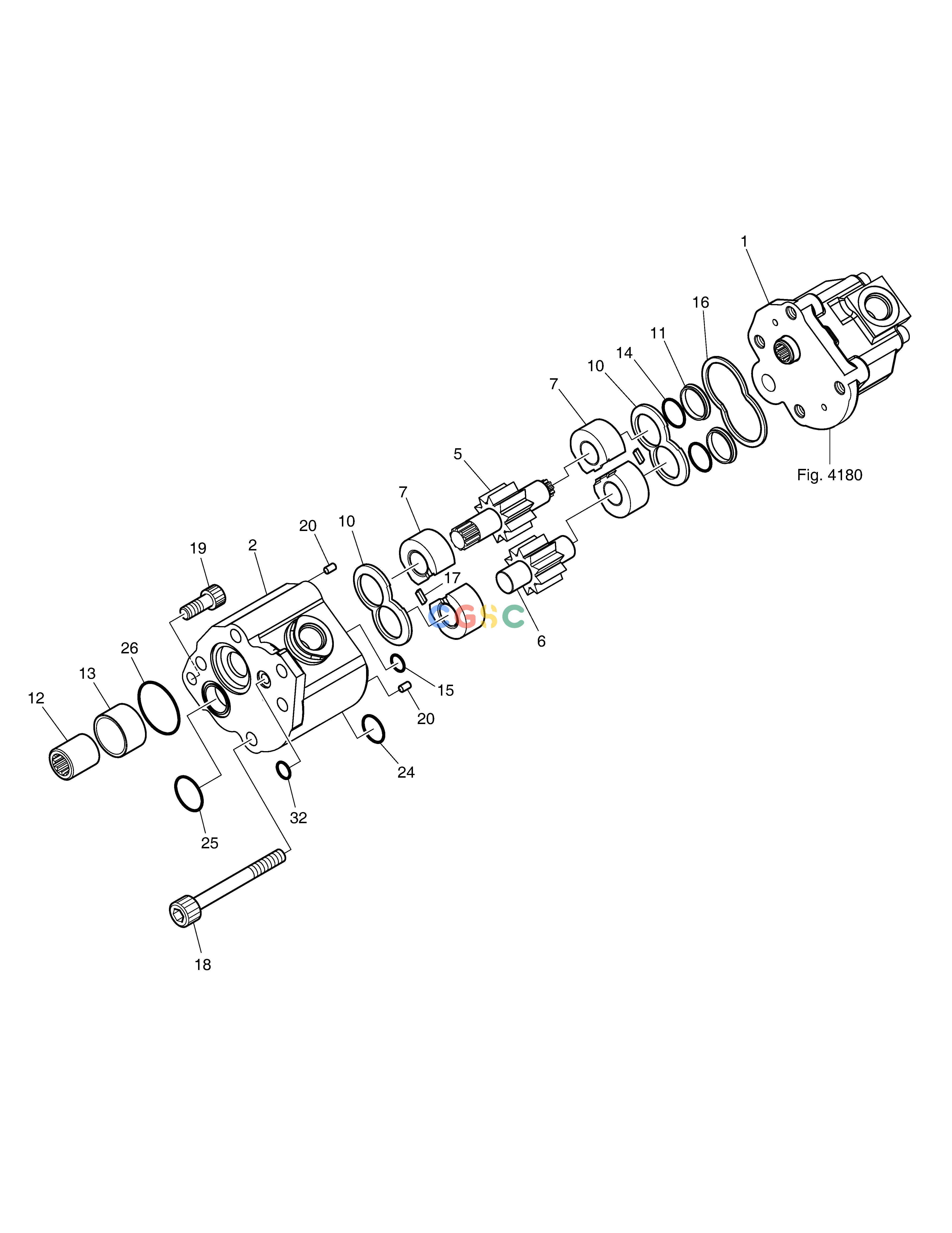 斗山零件查询MAIN PUMP - GEAR PUMP(1) E57W Doosan parts catalog online