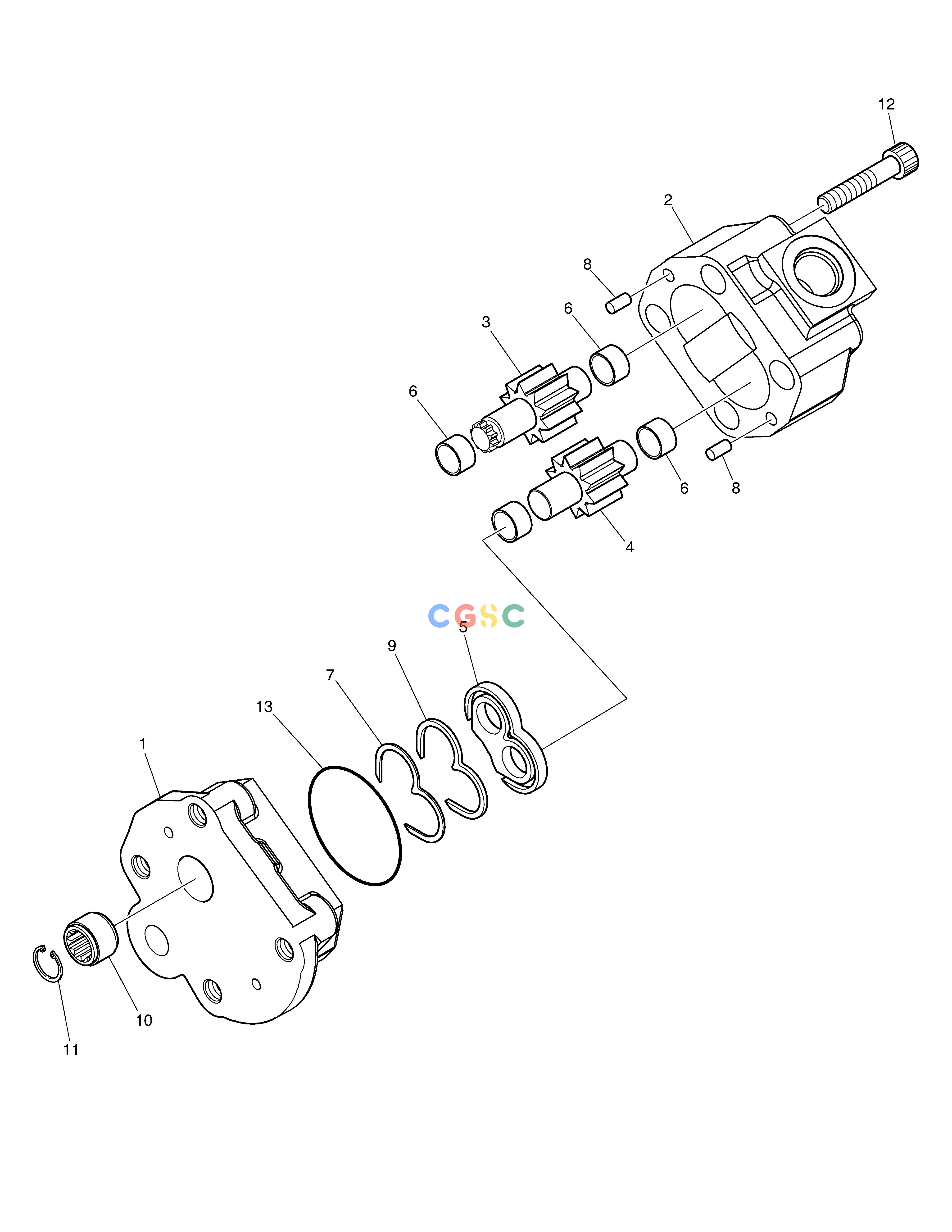 斗山零件查询MAIN PUMP - GEAR PUMP(2) E57W Doosan parts catalog online