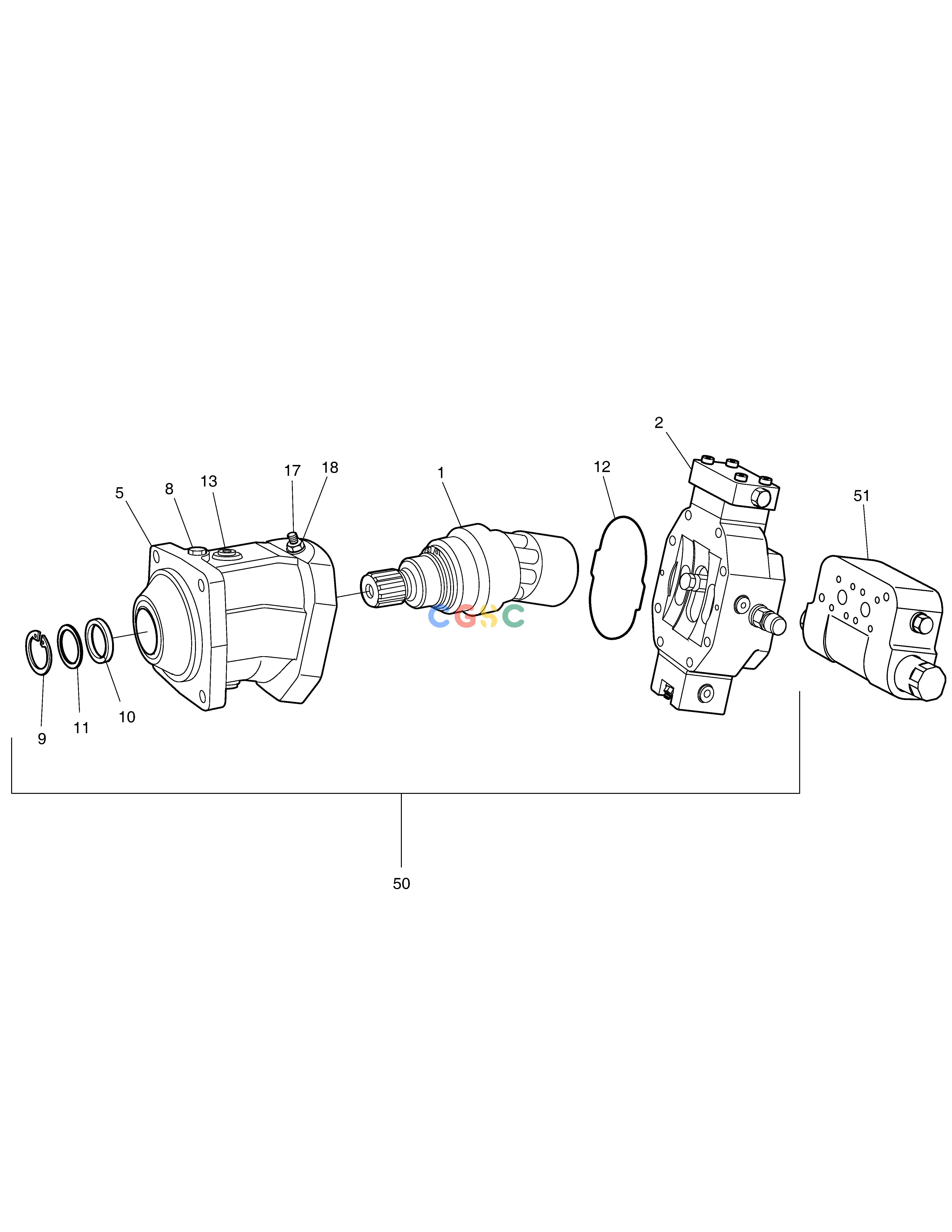 斗山零件查询TRAVEL MOTOR E57W Doosan parts catalog online