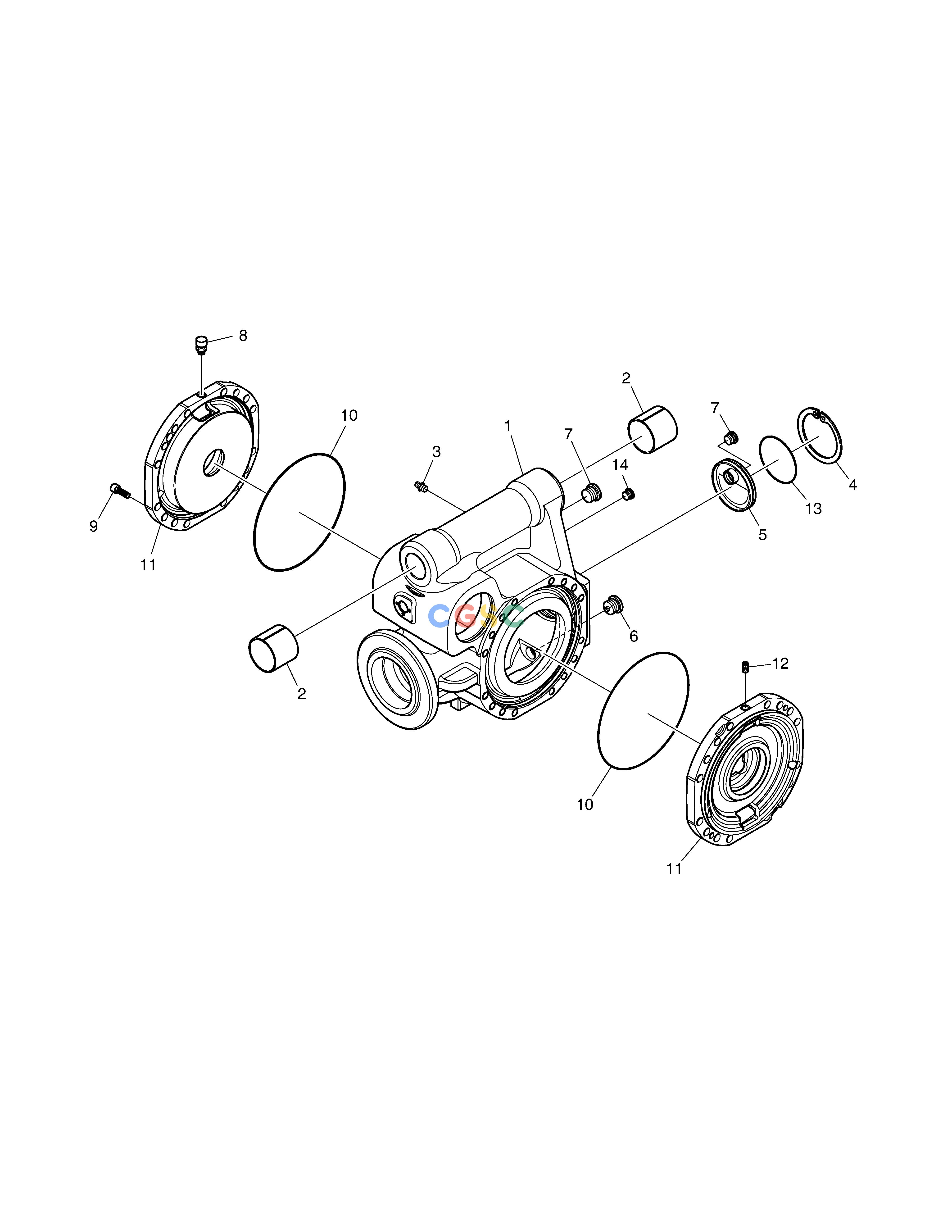 斗山零件查询FRONT AXLE(1) E57W Doosan parts catalog online