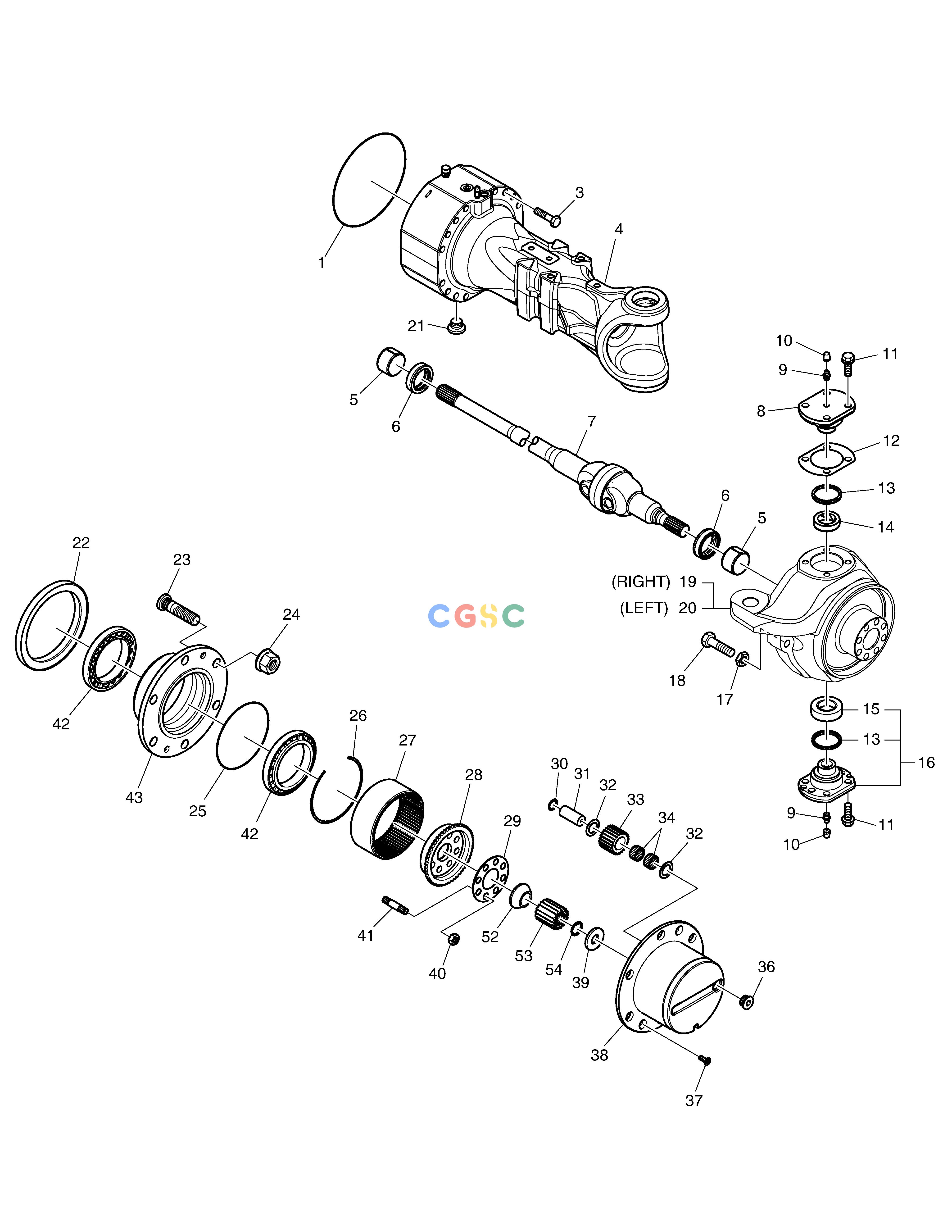 斗山零件查询FRONT AXLE(3) E57W Doosan parts catalog online
