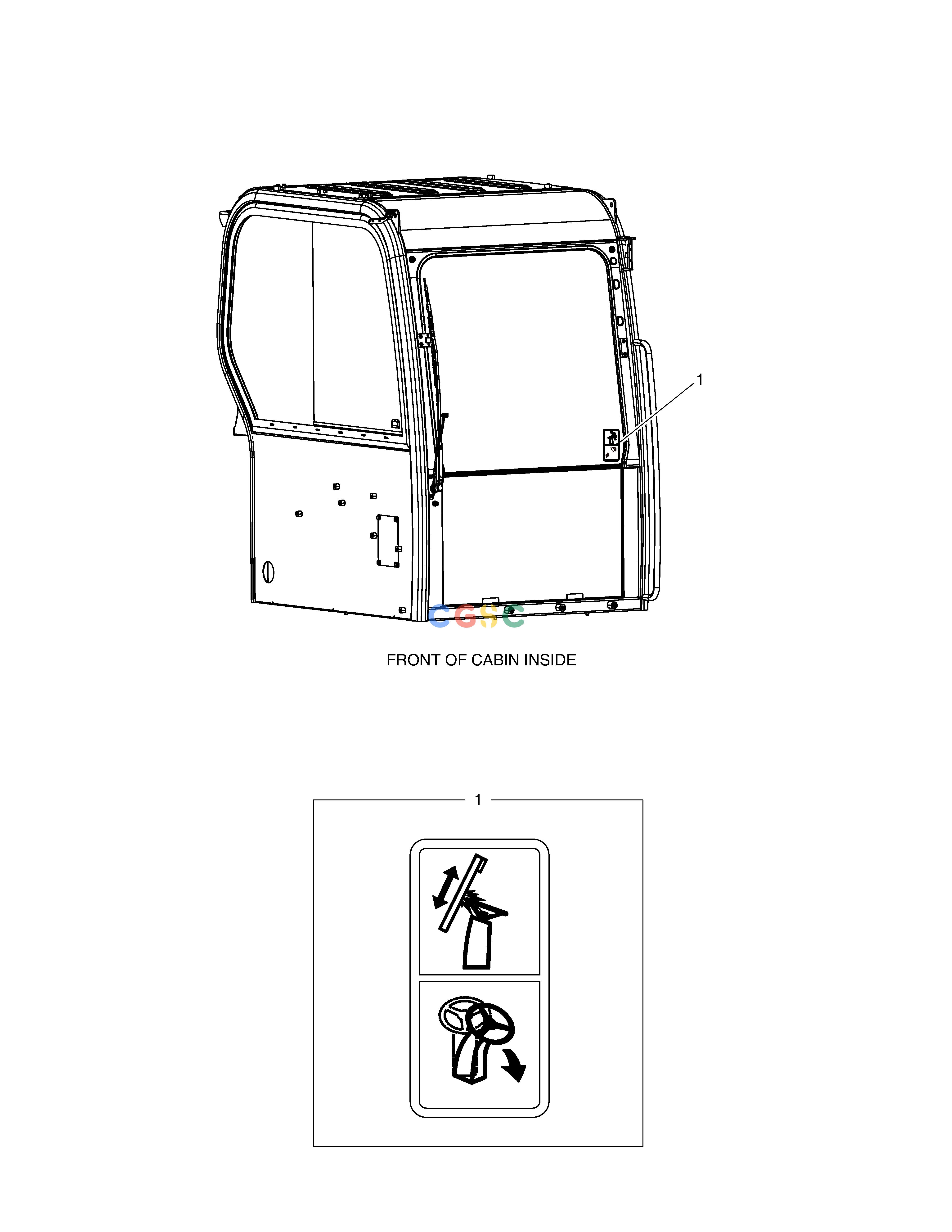 斗山零件查询DECAL - COLLISION WARNING E57W Doosan parts catalog online