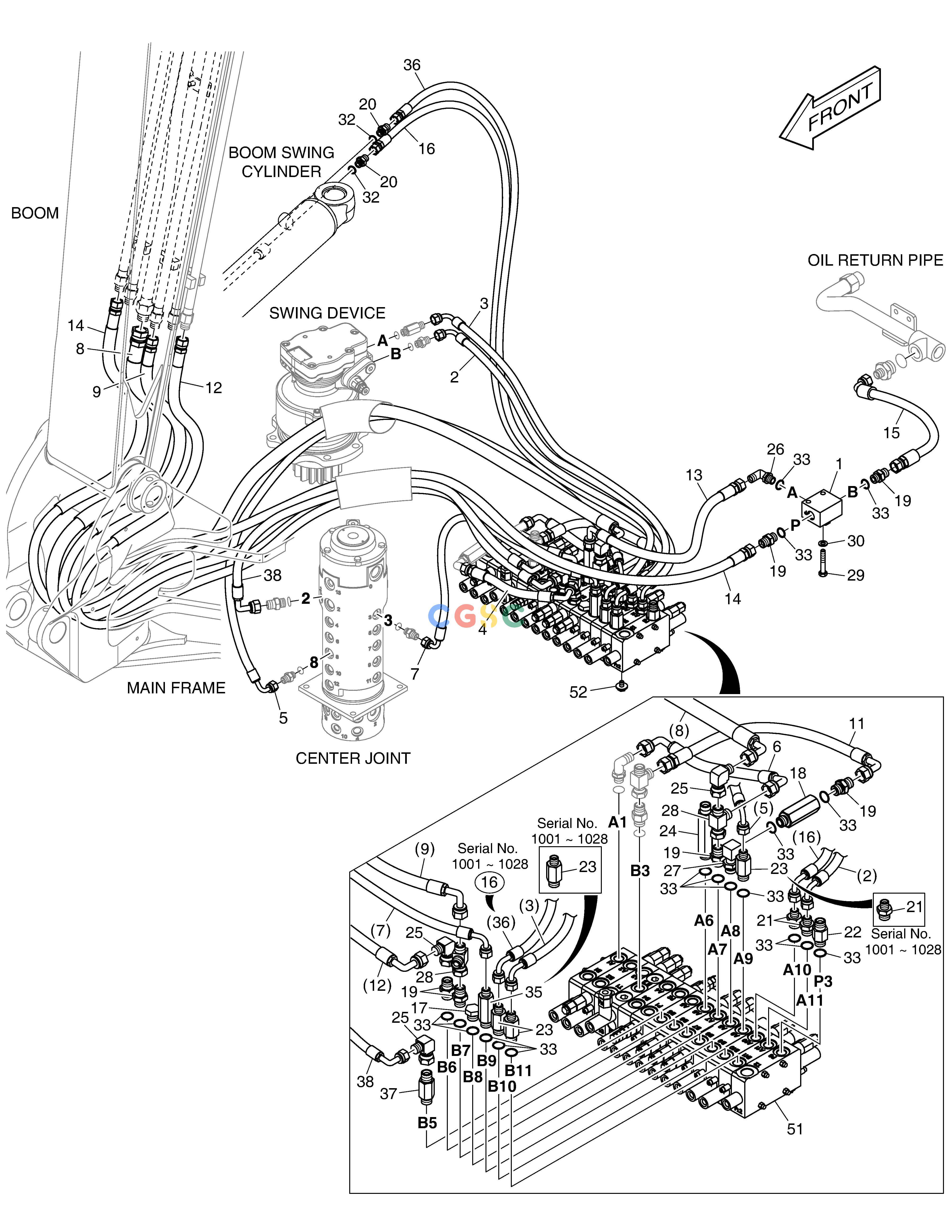 斗山零件查询MAIN PIPING - TWO WAY E57W Doosan parts catalog online