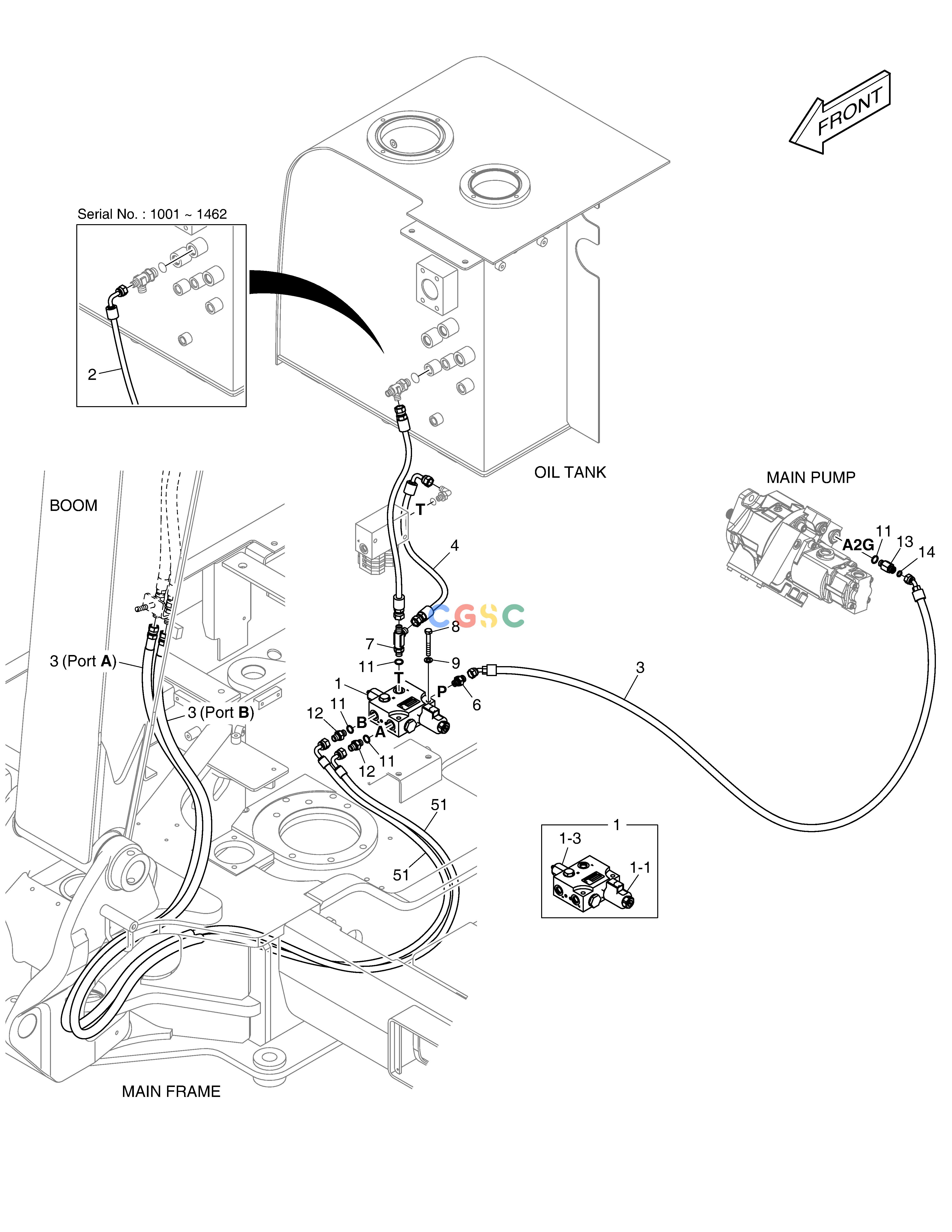 斗山零件查询MAIN PIPING - QUICK CLAMP E57W Doosan parts catalog online
