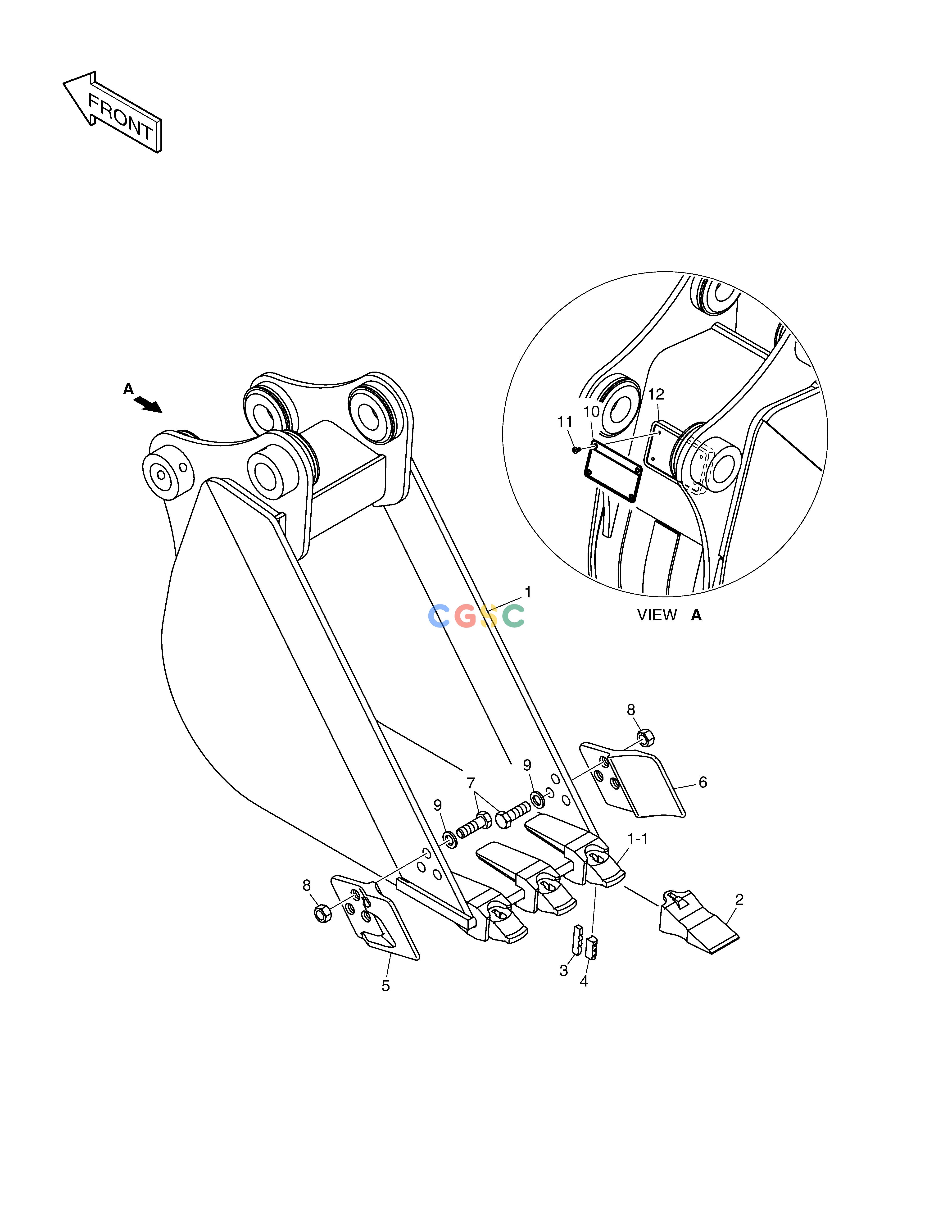 斗山零件查询BUCKET ASS´Y - 0.07m³ E57W Doosan parts catalog online
