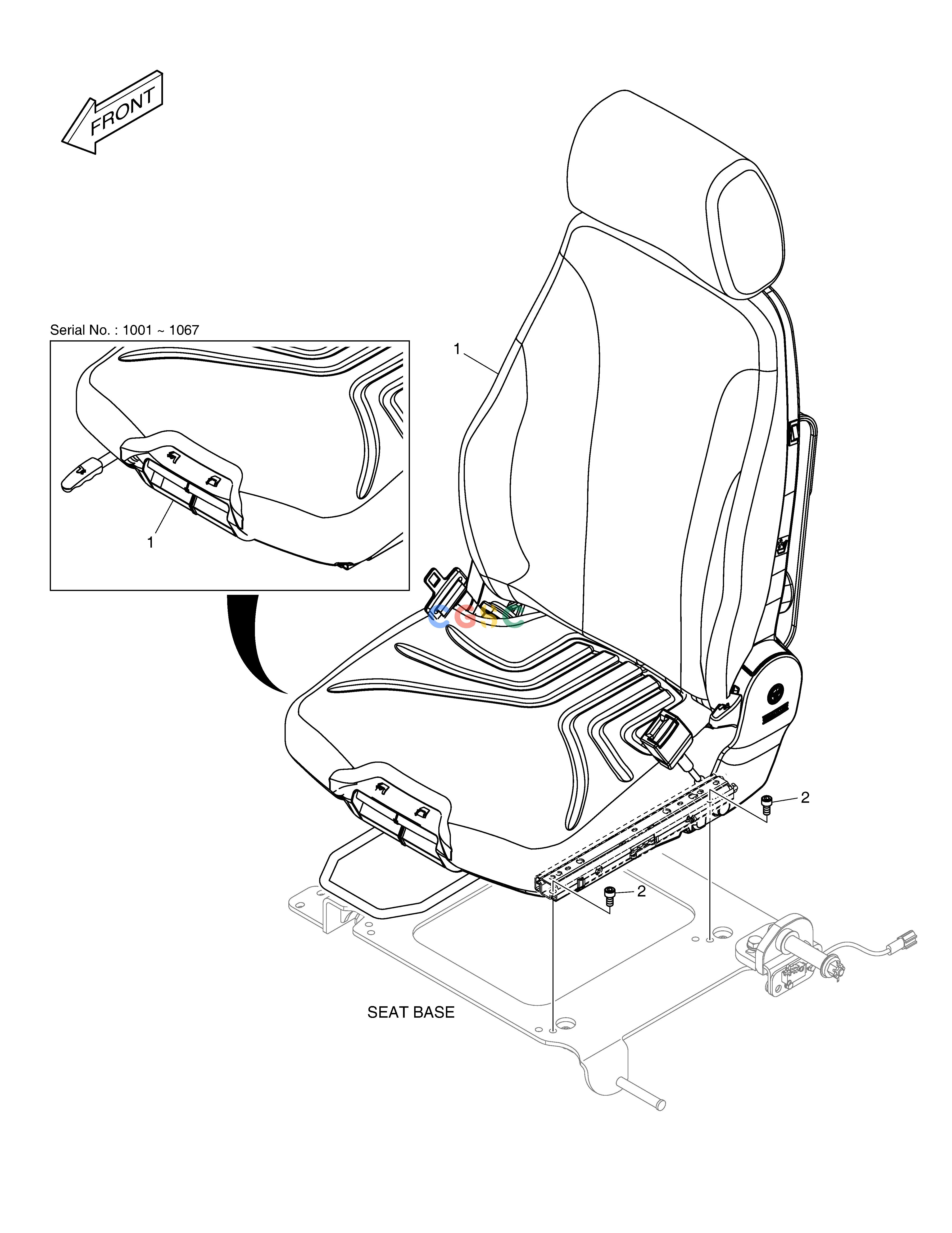 斗山零件查询SEAT MOUNTING E57W Doosan parts catalog online