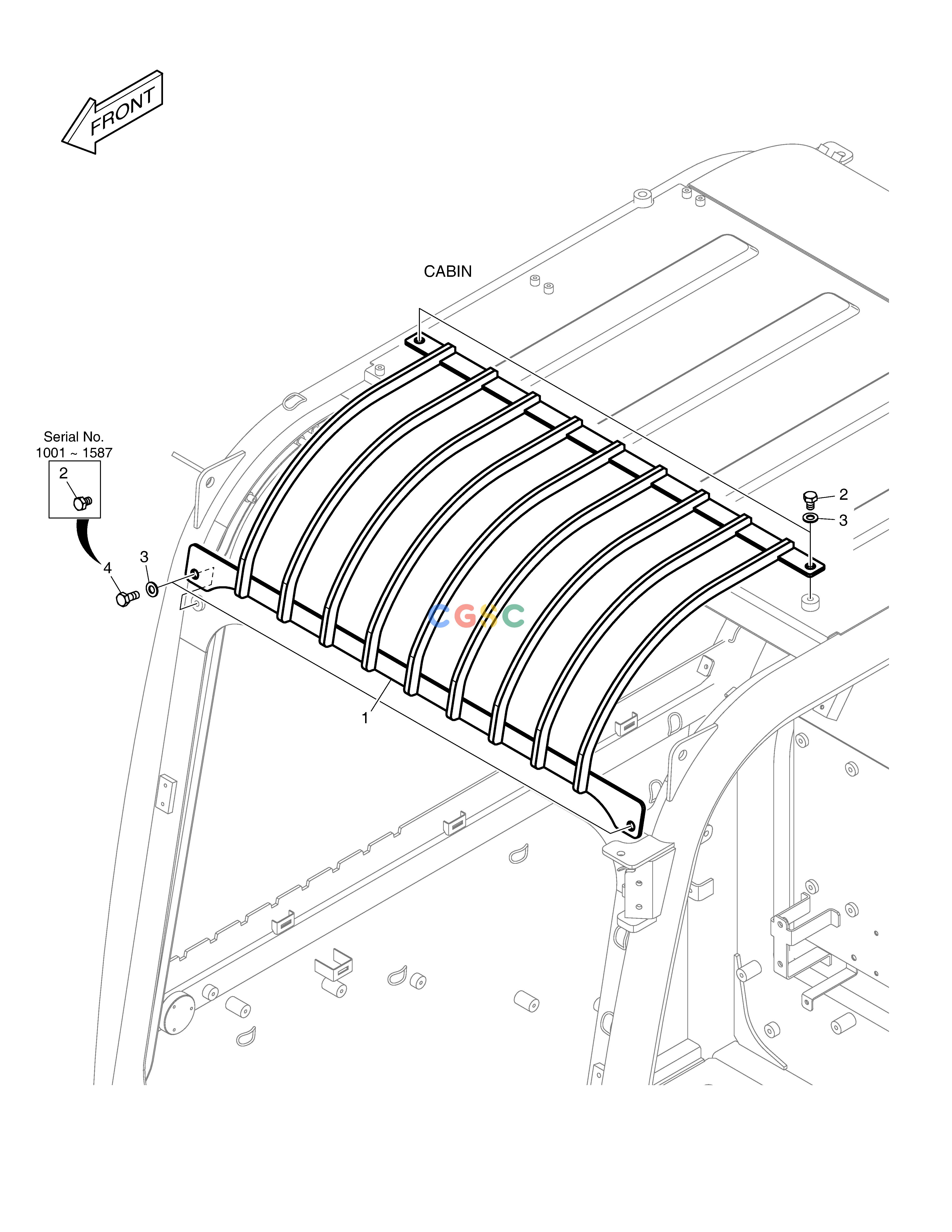 斗山零件查询ROOF GUARD E57W Doosan parts catalog online