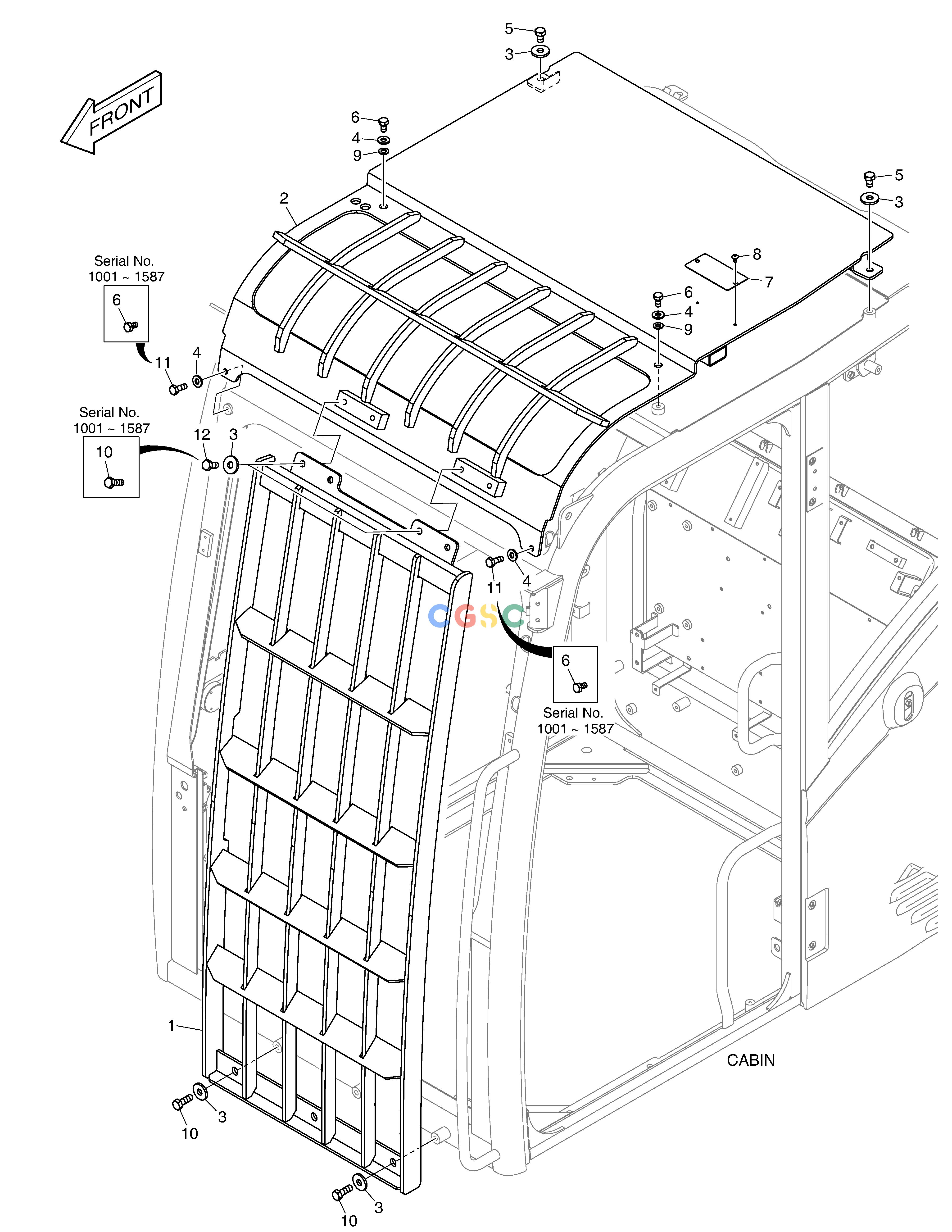 斗山零件查询FOGS GUARD E57W Doosan parts catalog online
