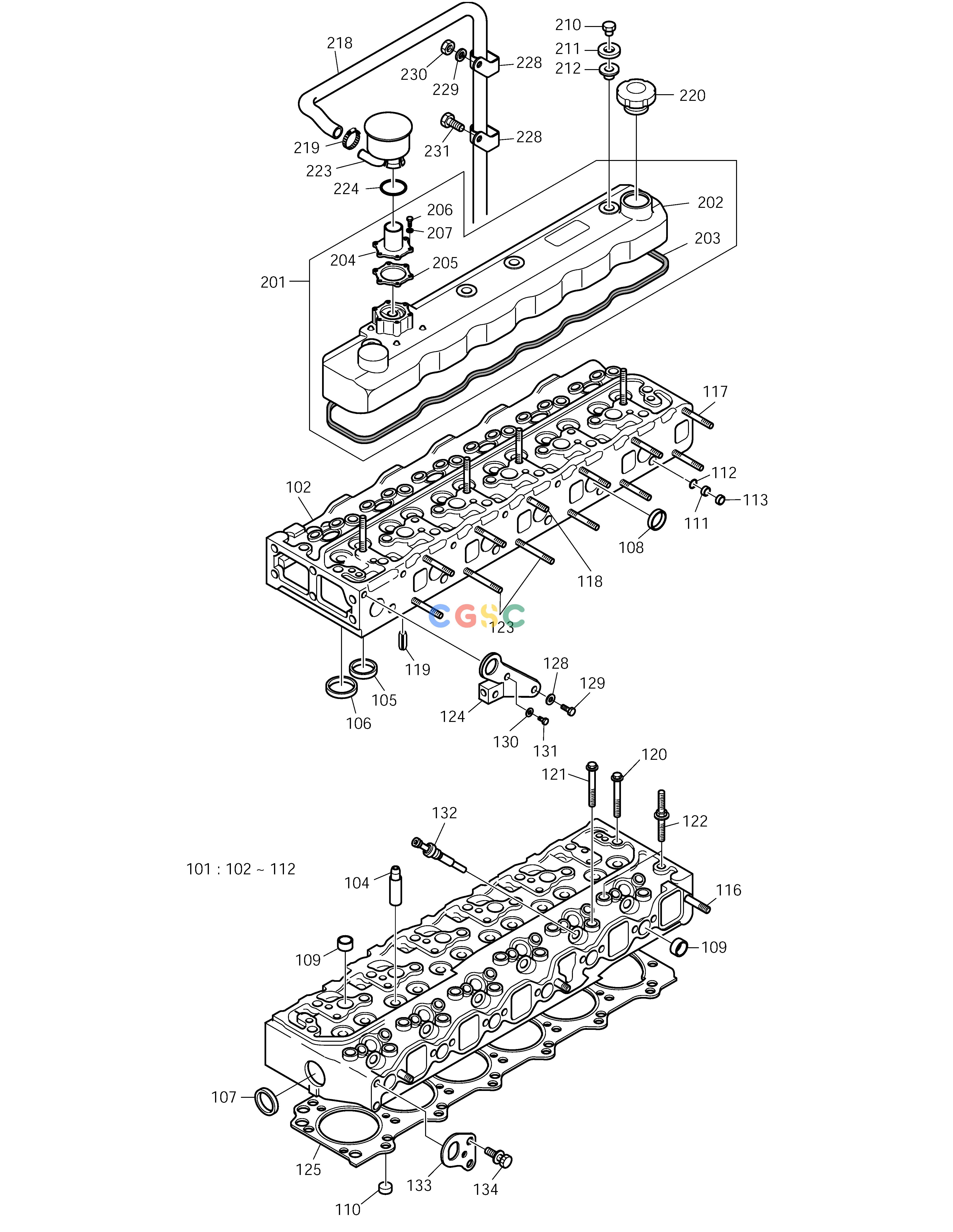 斗山零件查询CYLINDER HEAD SOLAR 140W-V RAIL WAY Doosan parts catalog online