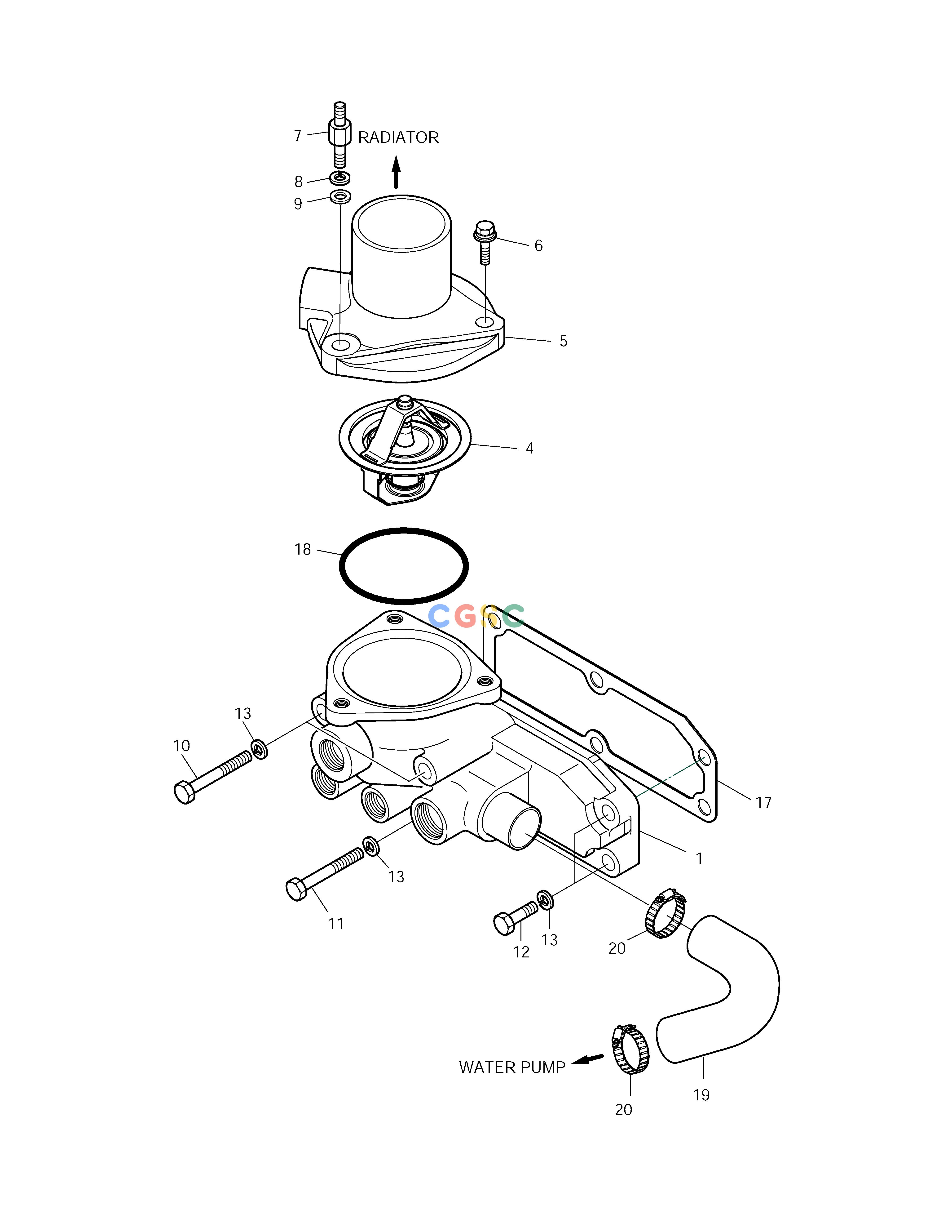 斗山零件查询THERMOSTAT SOLAR 140W-V RAIL WAY Doosan parts catalog online