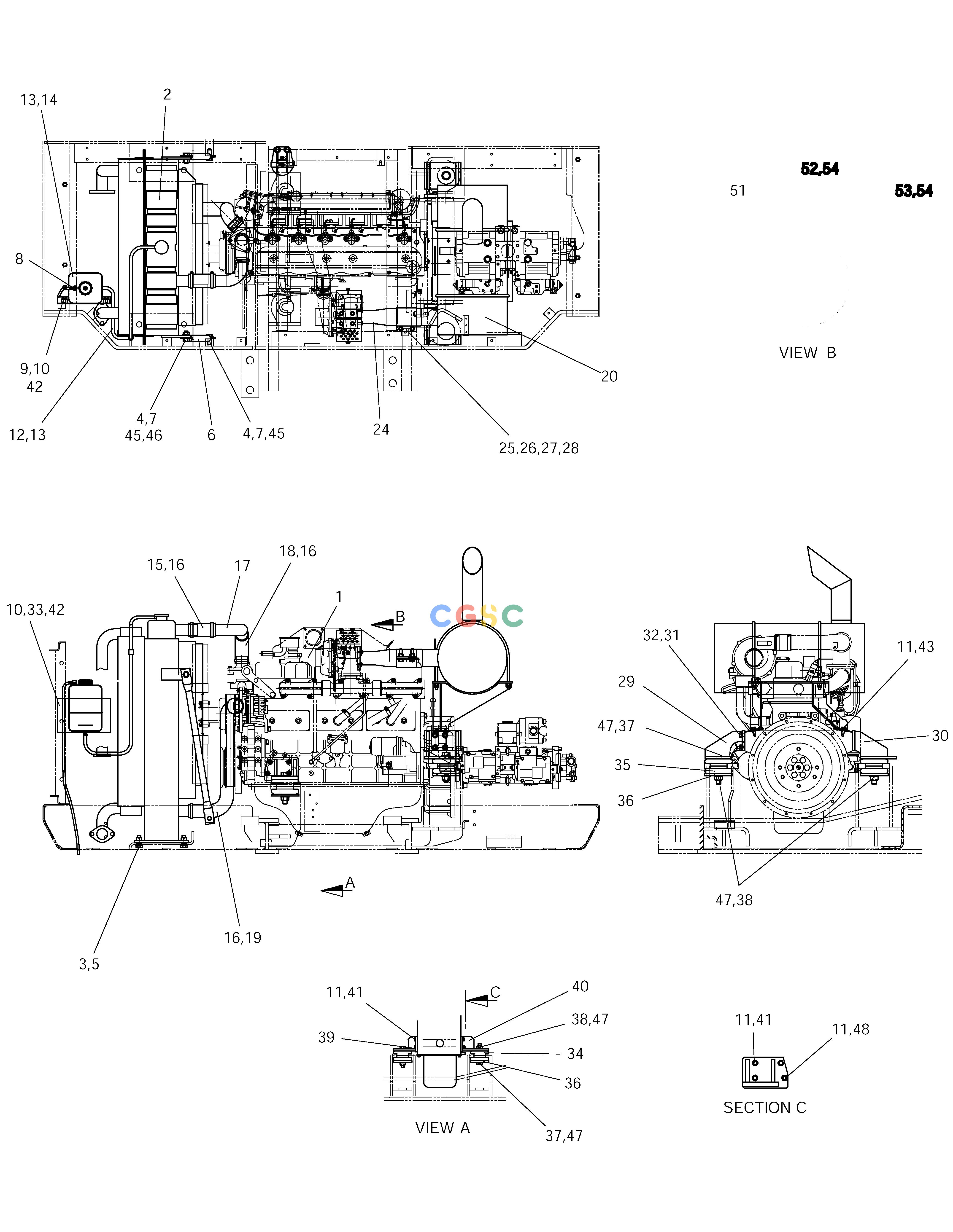 斗山零件查询ENGINE MOUNTING SOLAR 140W-V RAIL WAY Doosan parts catalog online
