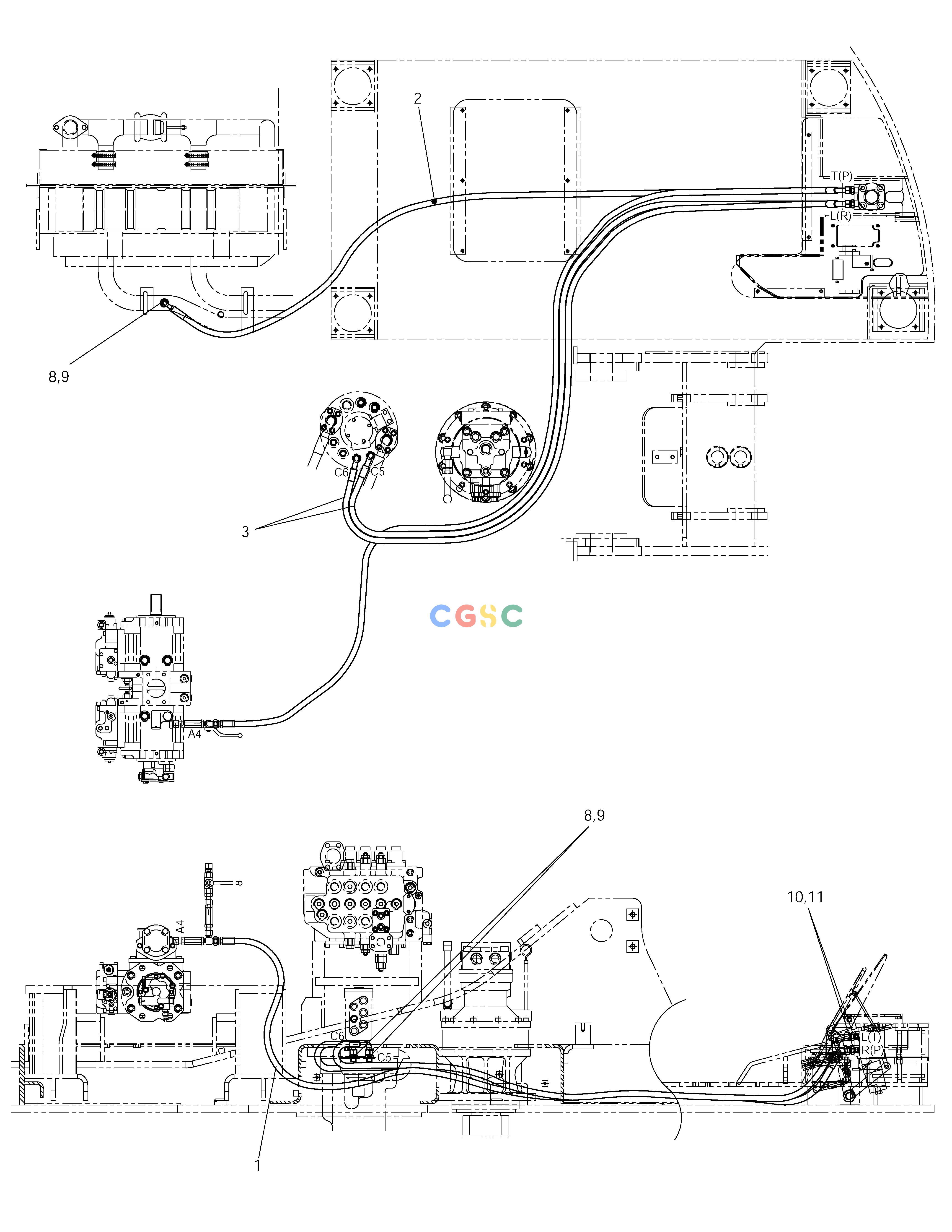 斗山零件查询STEERING PIPING SOLAR 140W-V RAIL WAY Doosan parts catalog online