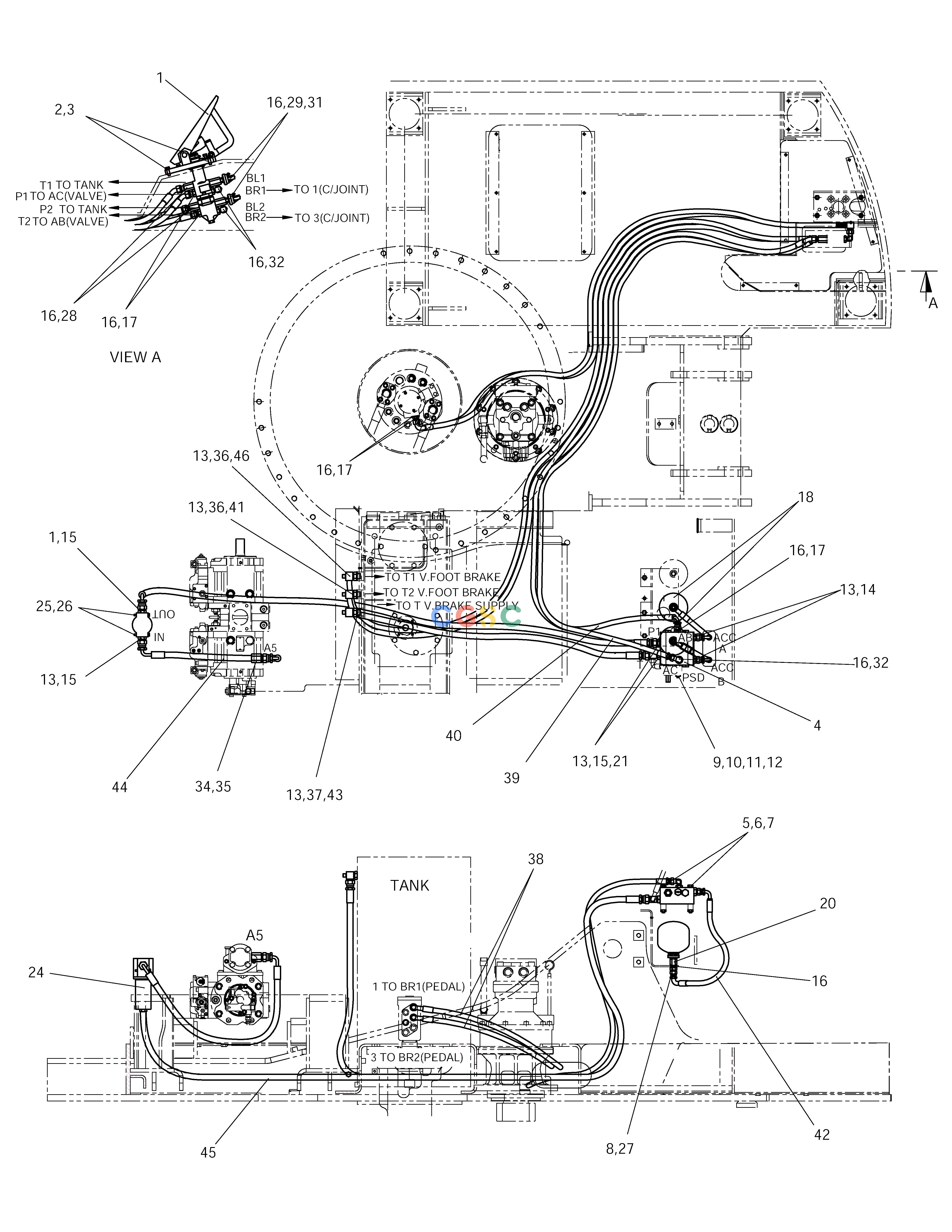 斗山零件查询BRAKE PIPING SOLAR 140W-V RAIL WAY Doosan parts catalog online