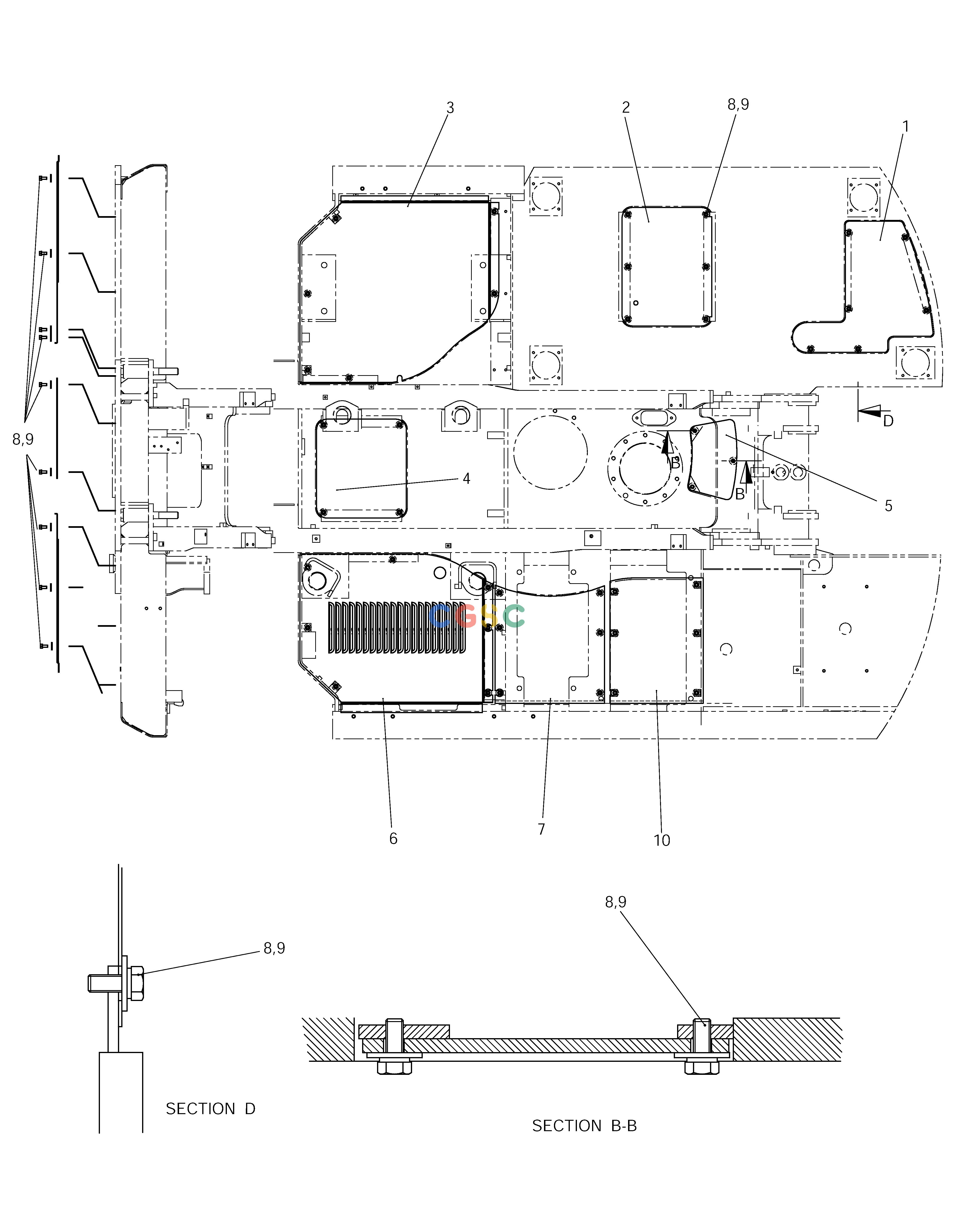 斗山零件查询UNDER COVER SOLAR 140W-V RAIL WAY Doosan parts catalog online