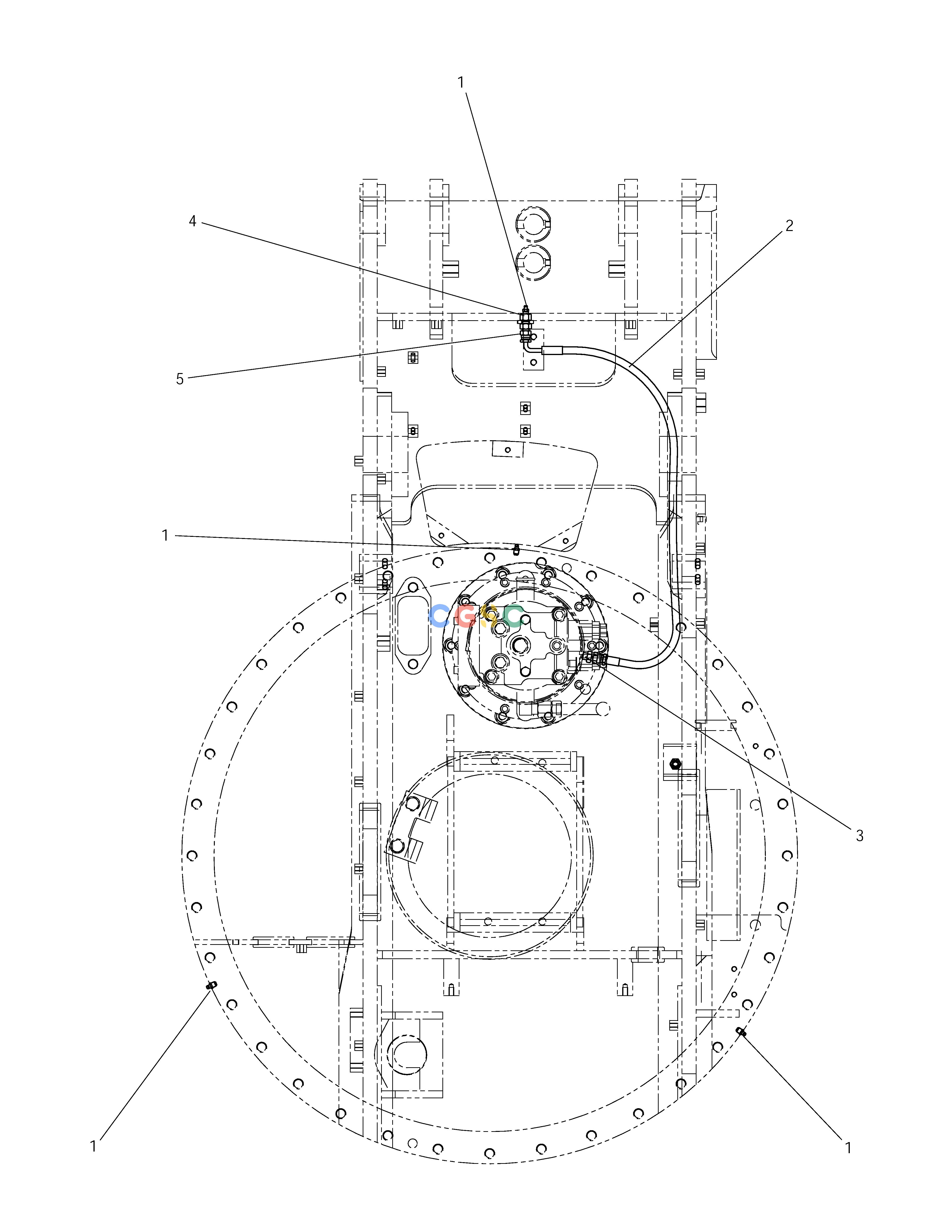 斗山零件查询LUBRICATOR PIPING SOLAR 140W-V RAIL WAY Doosan parts catalog online