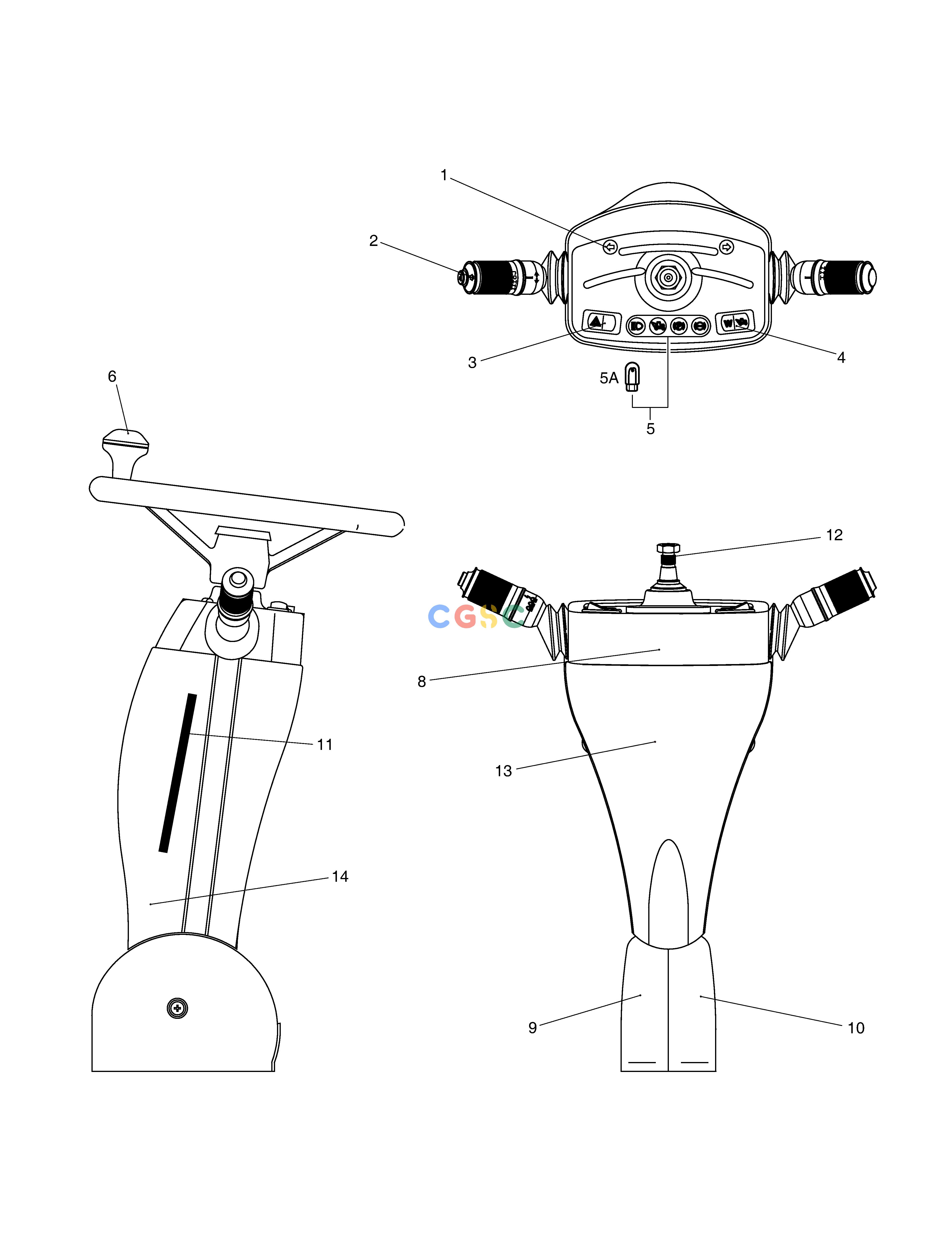 斗山零件查询COLUMN STEERING ASS'Y SOLAR 140W-V RAIL WAY Doosan parts catalog online