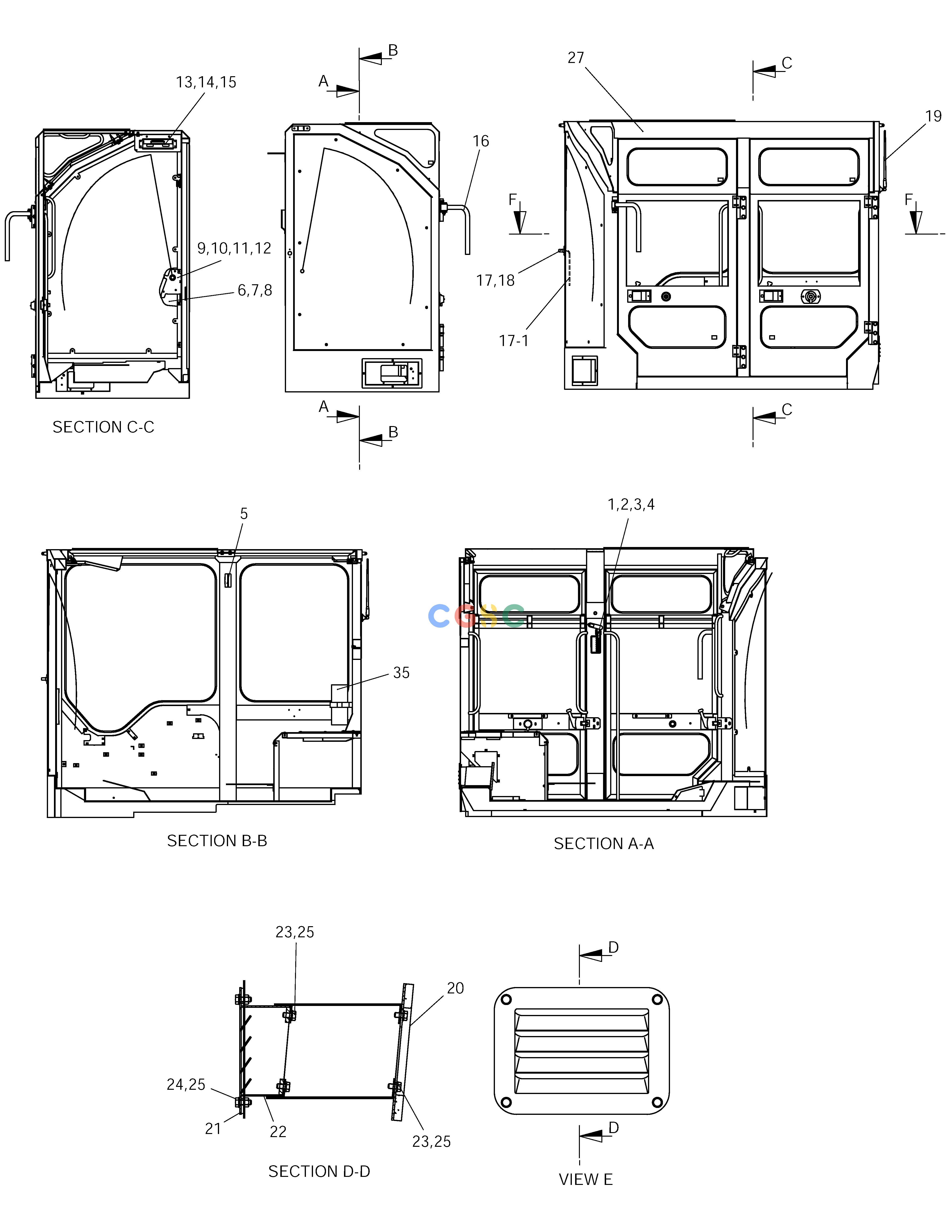 斗山零件查询CABIN(2) SOLAR 140W-V RAIL WAY Doosan parts catalog online