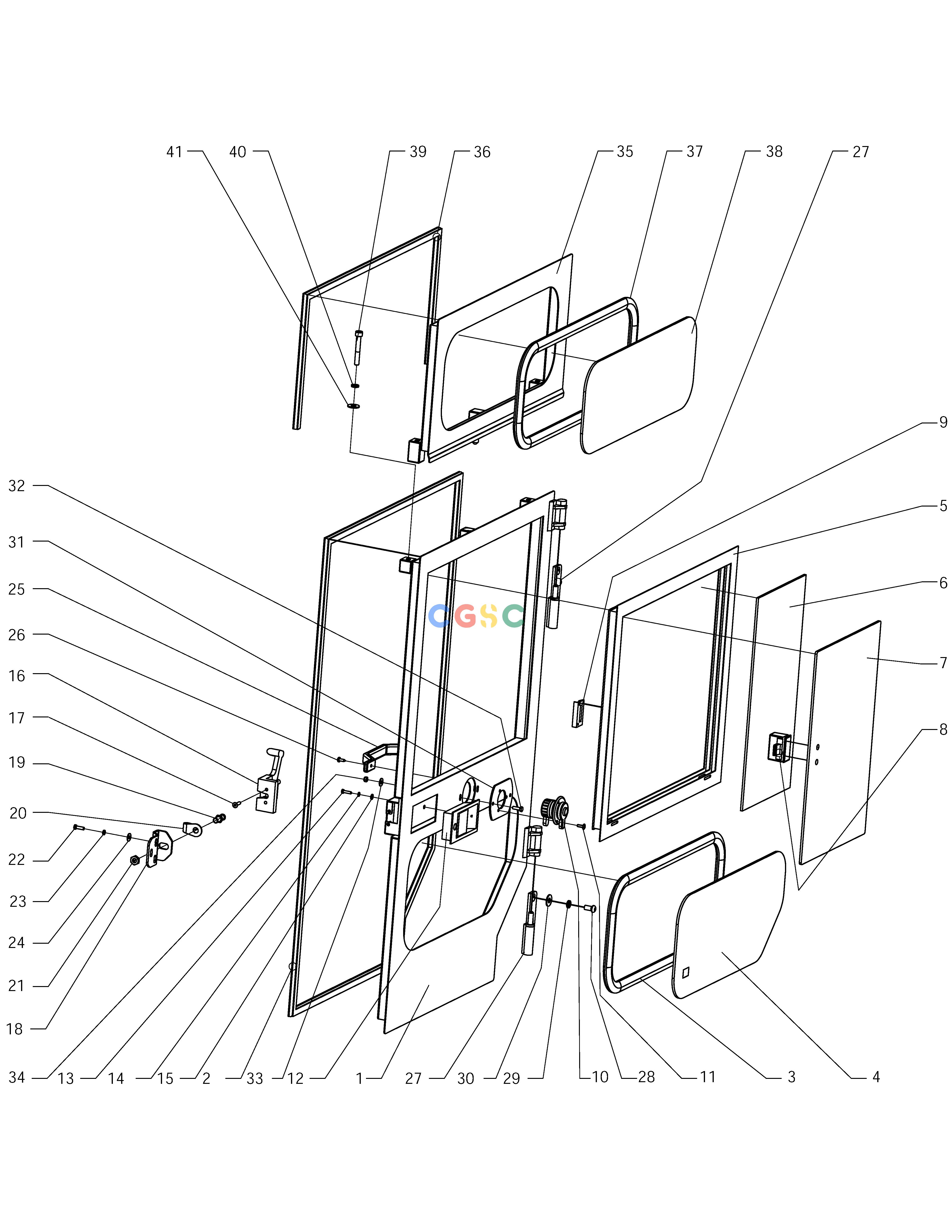斗山零件查询REAR DOOR SOLAR 140W-V RAIL WAY Doosan parts catalog online