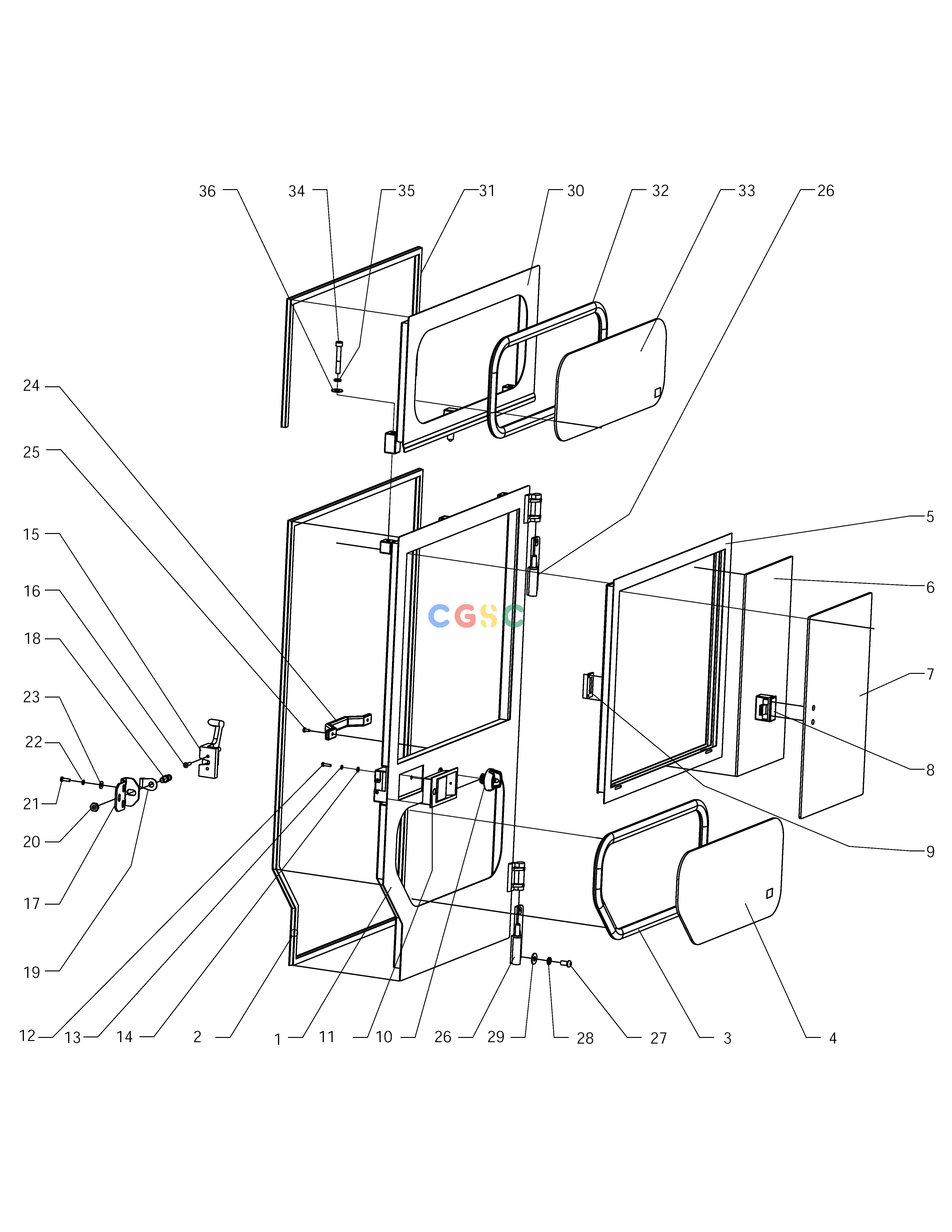斗山零件查询FRONT DOOR SOLAR 140W-V RAIL WAY Doosan parts catalog online