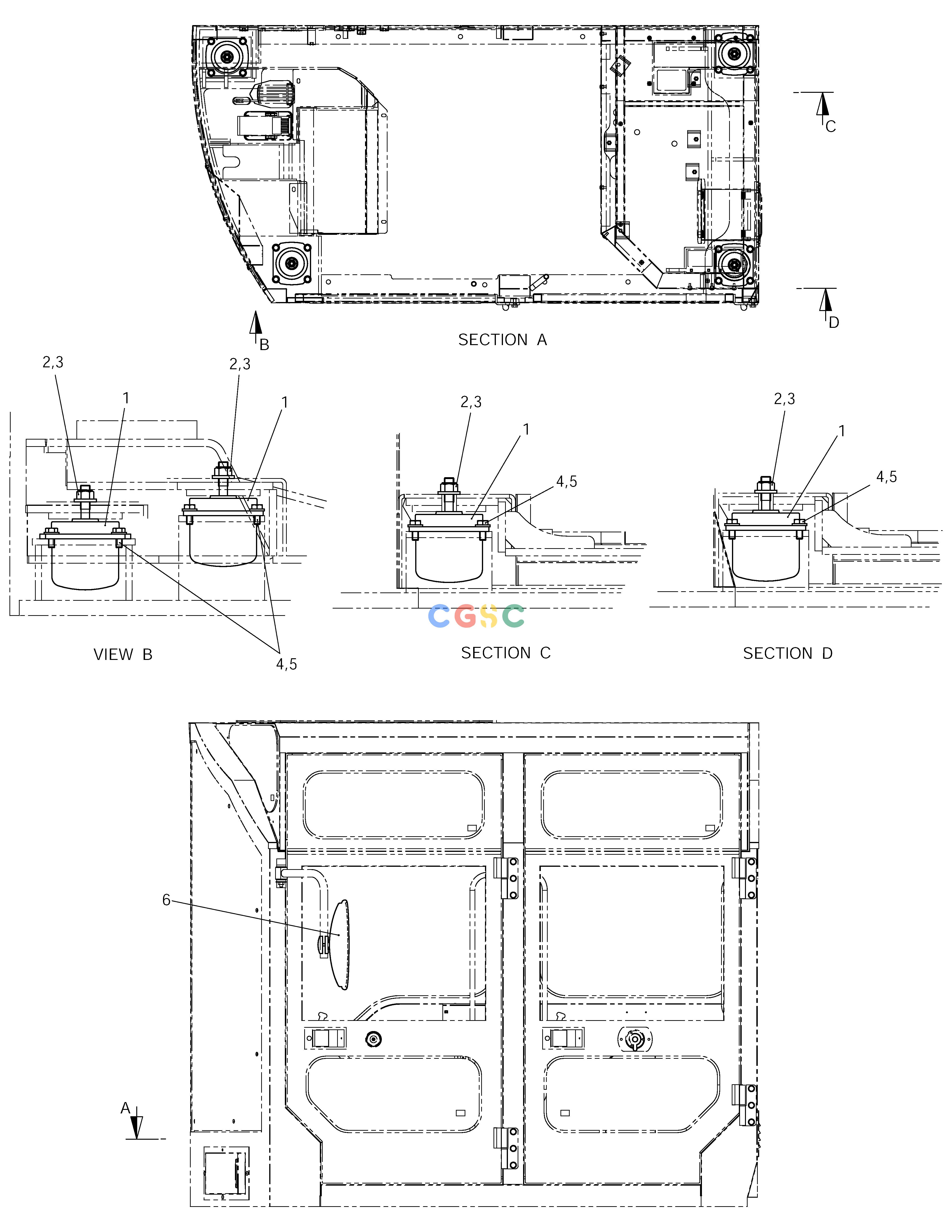 斗山零件查询CABIN MOUNTING SOLAR 140W-V RAIL WAY Doosan parts catalog online