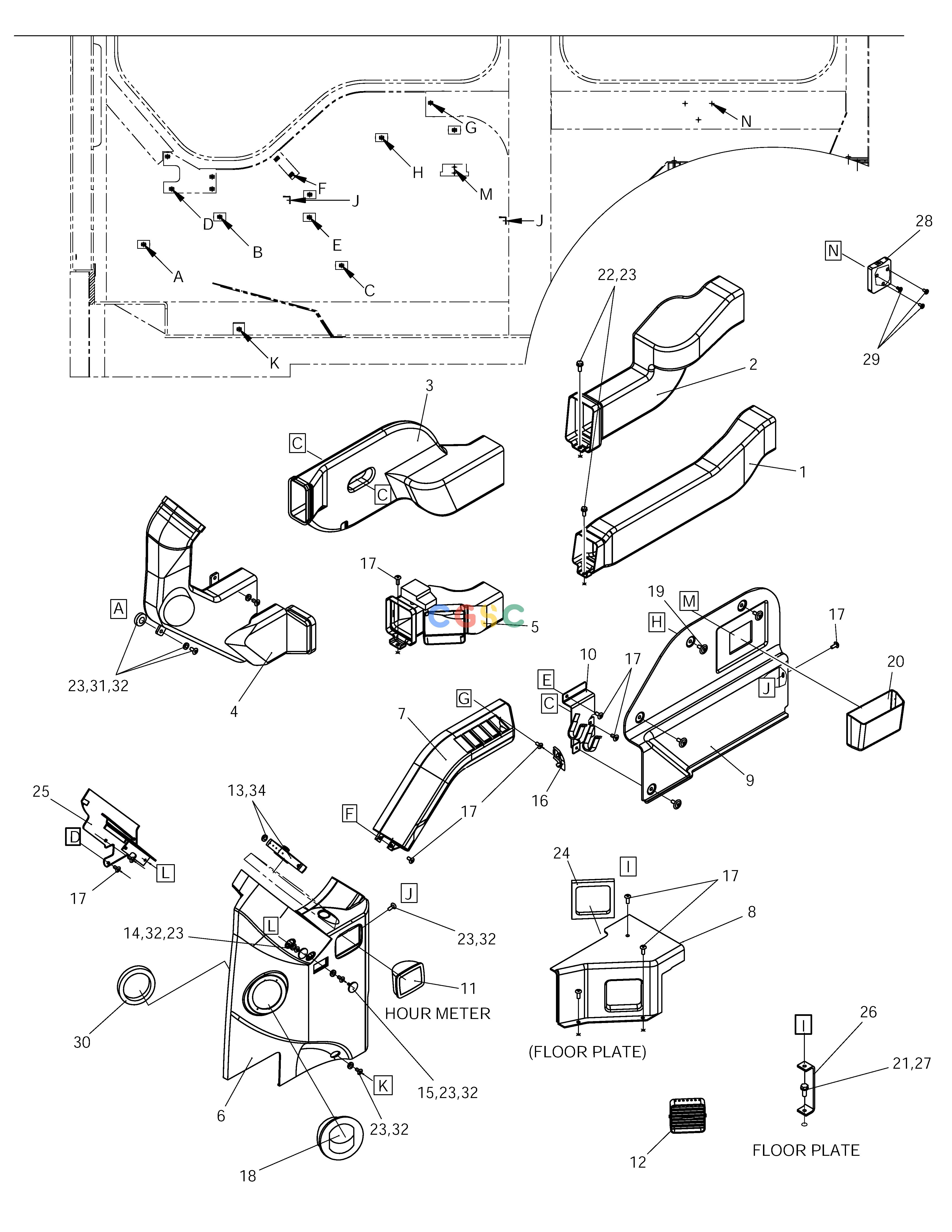 斗山零件查询DUCT & DUCT COVER SOLAR 140W-V RAIL WAY Doosan parts catalog online