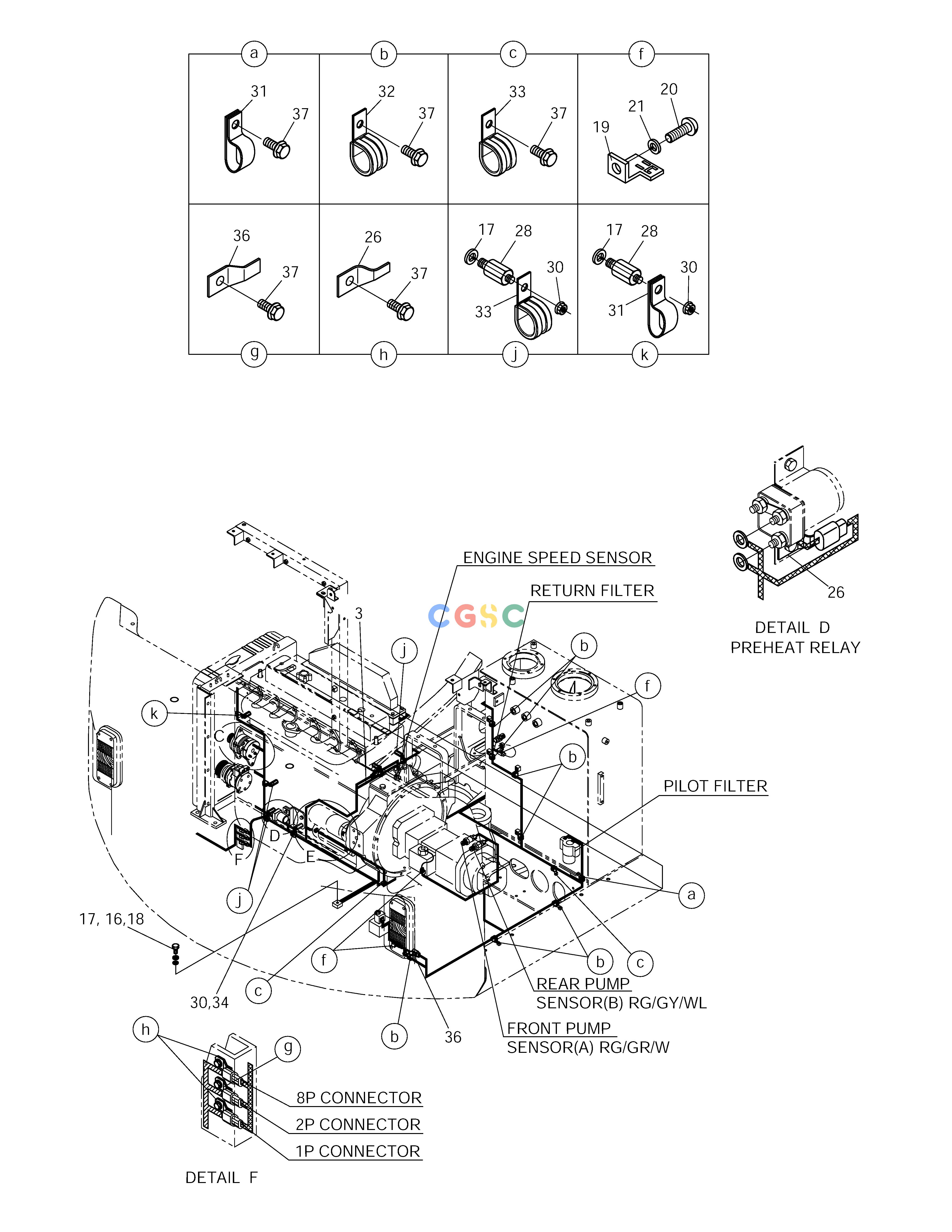 斗山零件查询ELECTRIC PARTS-HARNESS(3) SOLAR 140W-V RAIL WAY Doosan parts catalog online