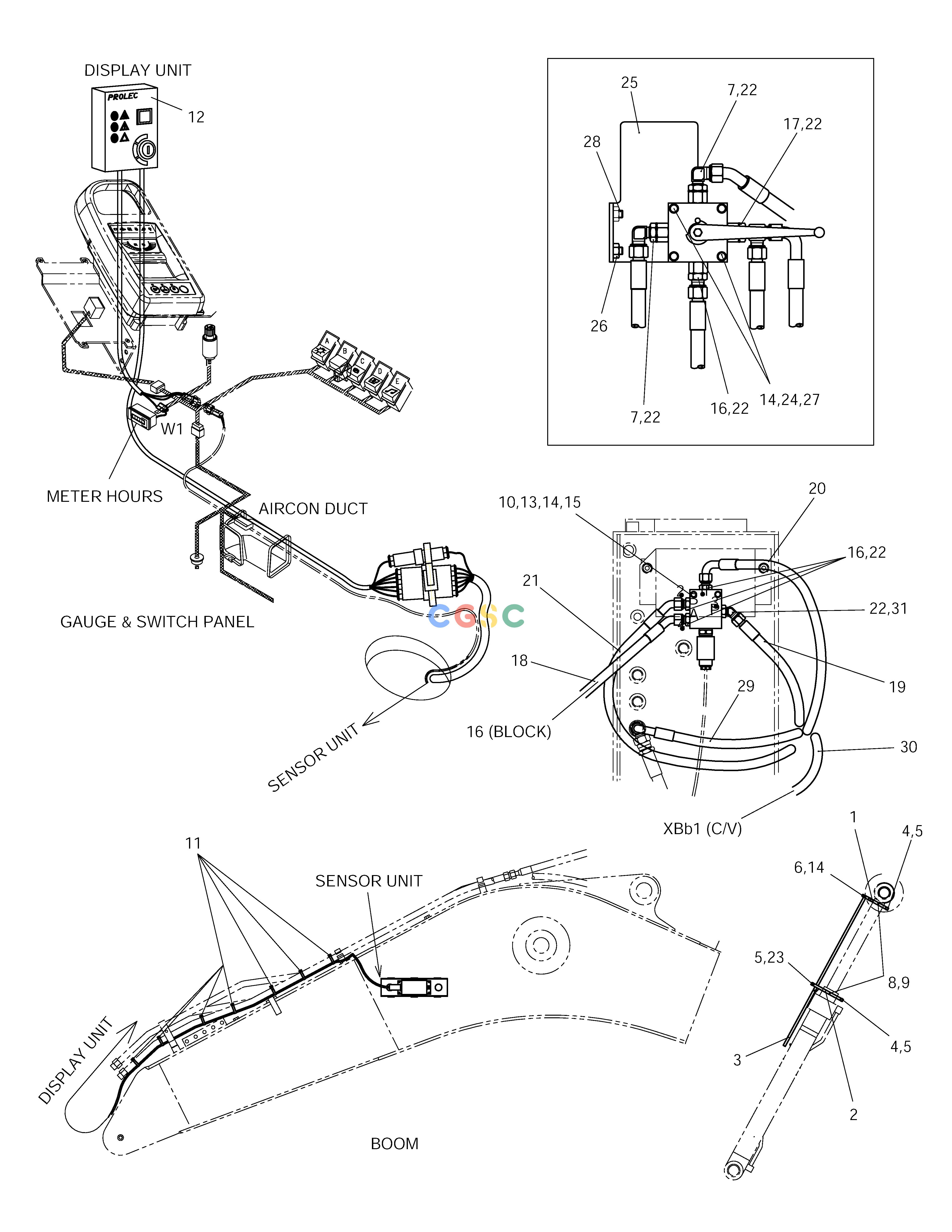 斗山零件查询BOOM LIMITATION SOLAR 140W-V RAIL WAY Doosan parts catalog online