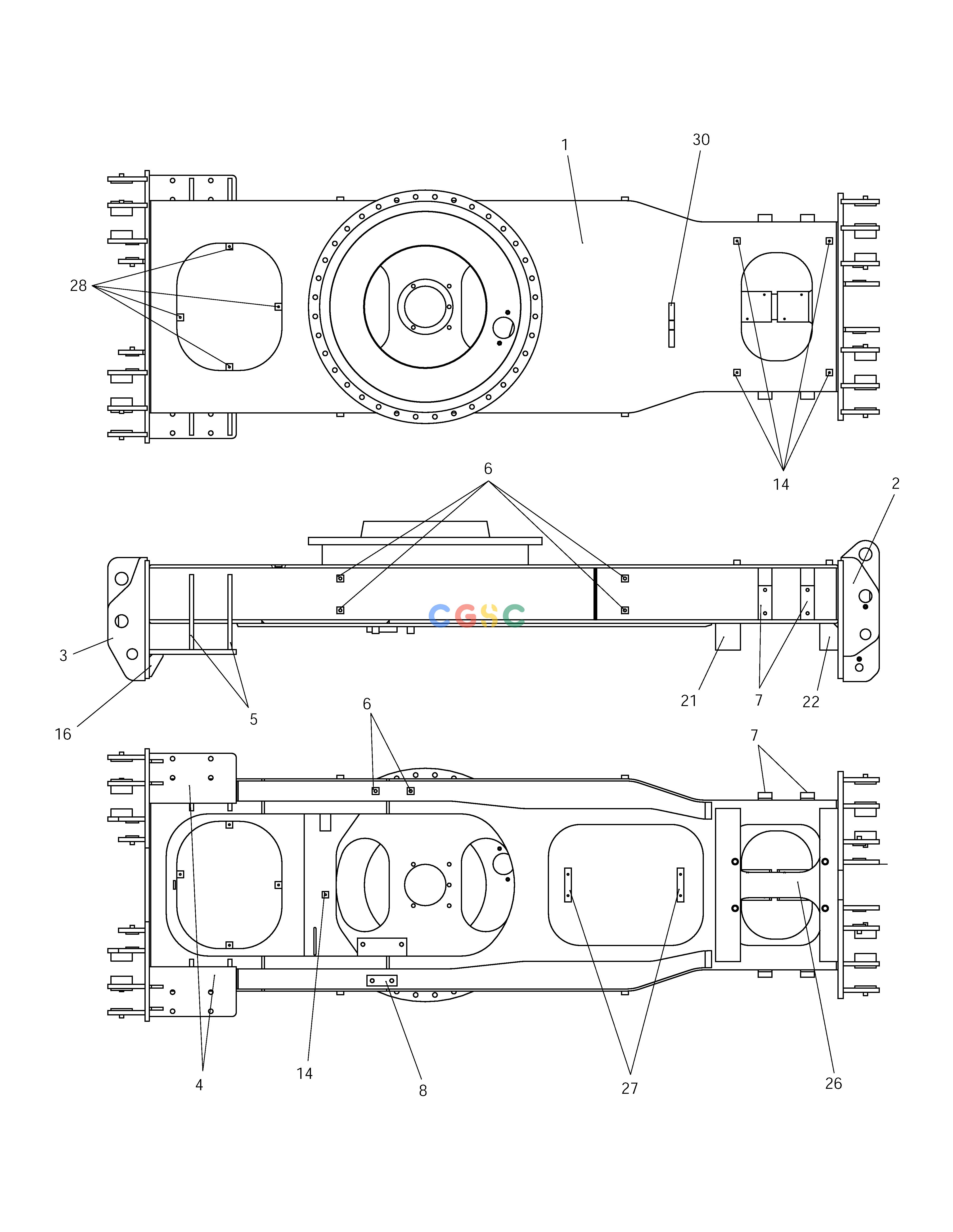 斗山零件查询CHASSIS FRAME SOLAR 140W-V RAIL WAY Doosan parts catalog online