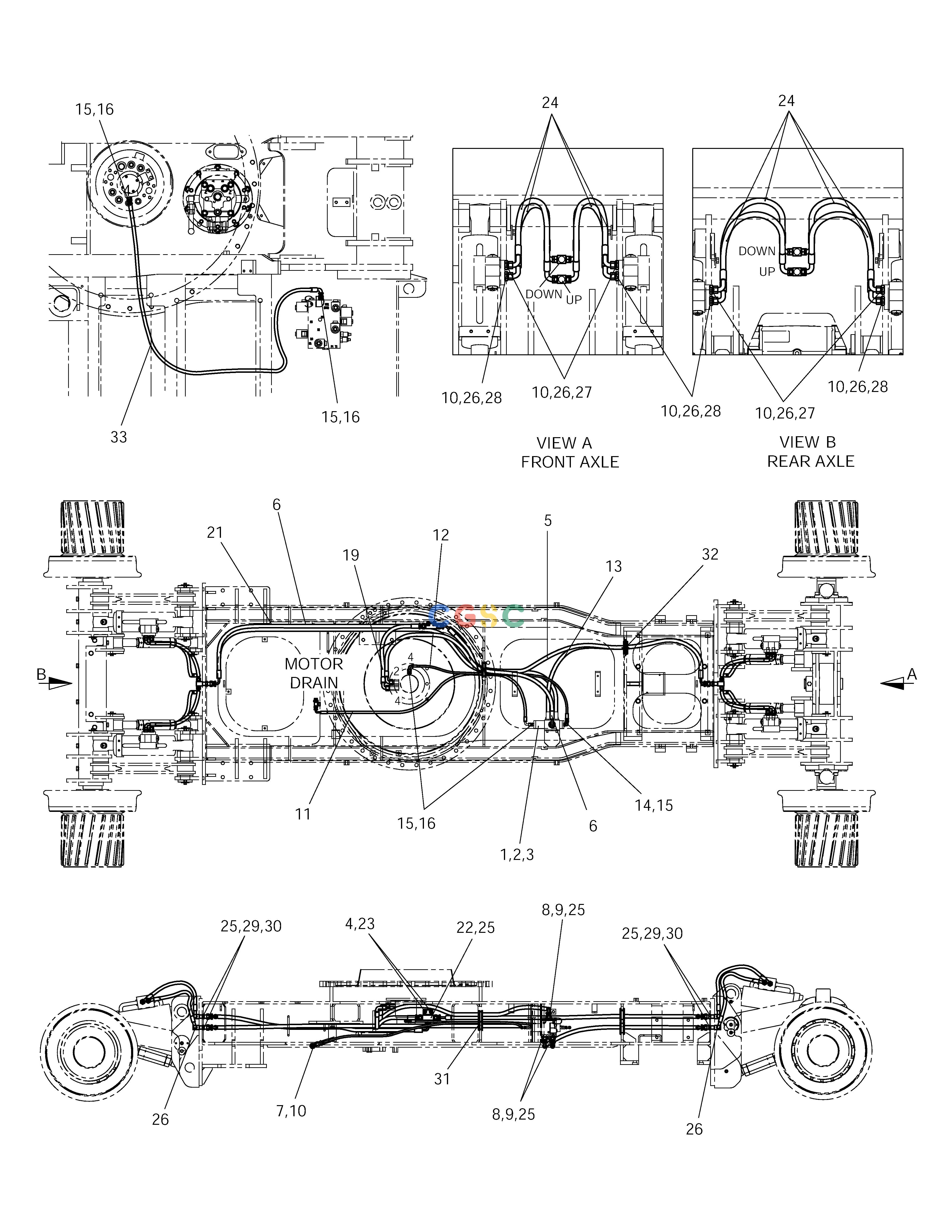 斗山零件查询AXLE PIPING SOLAR 140W-V RAIL WAY Doosan parts catalog online