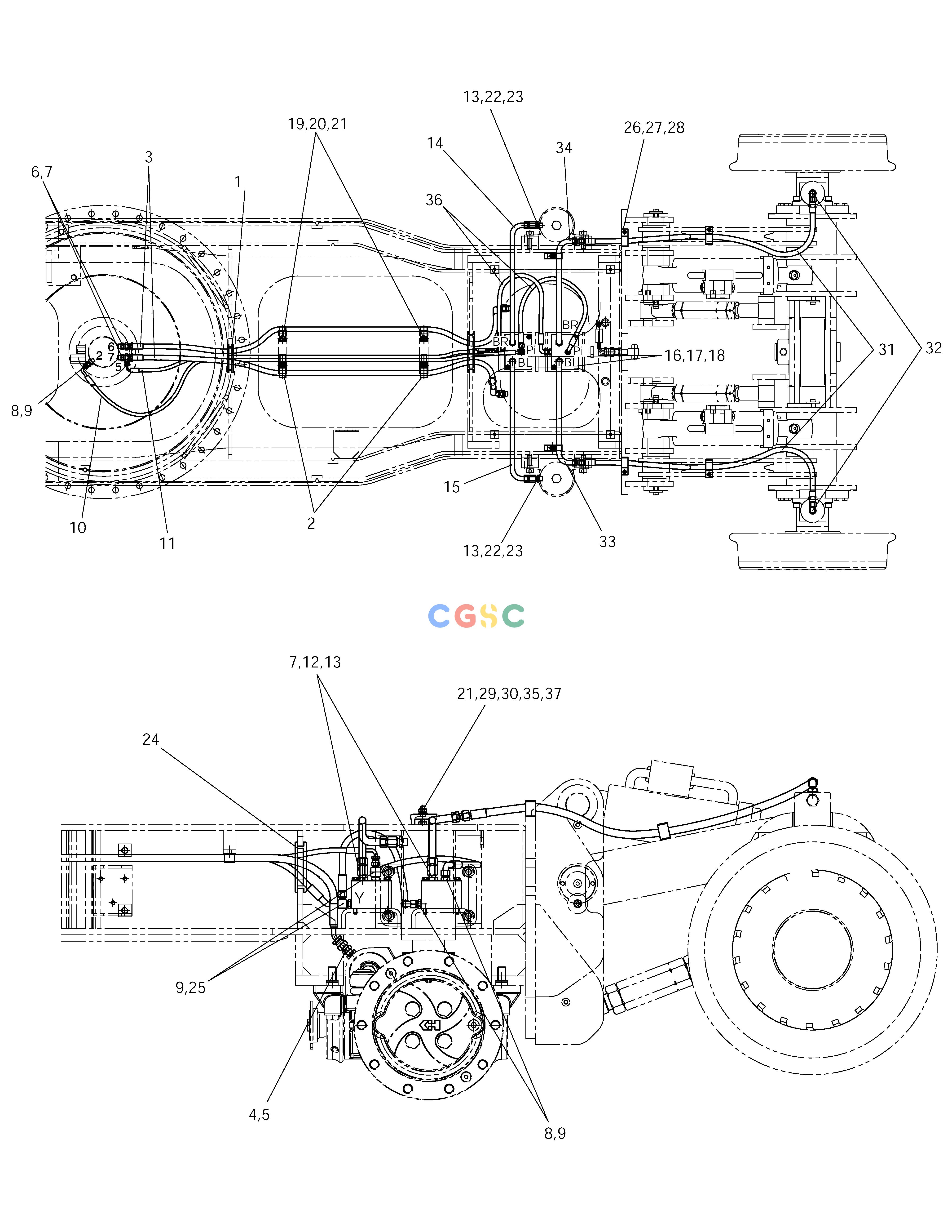 斗山零件查询PIPING RAM CYLINDER SOLAR 140W-V RAIL WAY Doosan parts catalog online