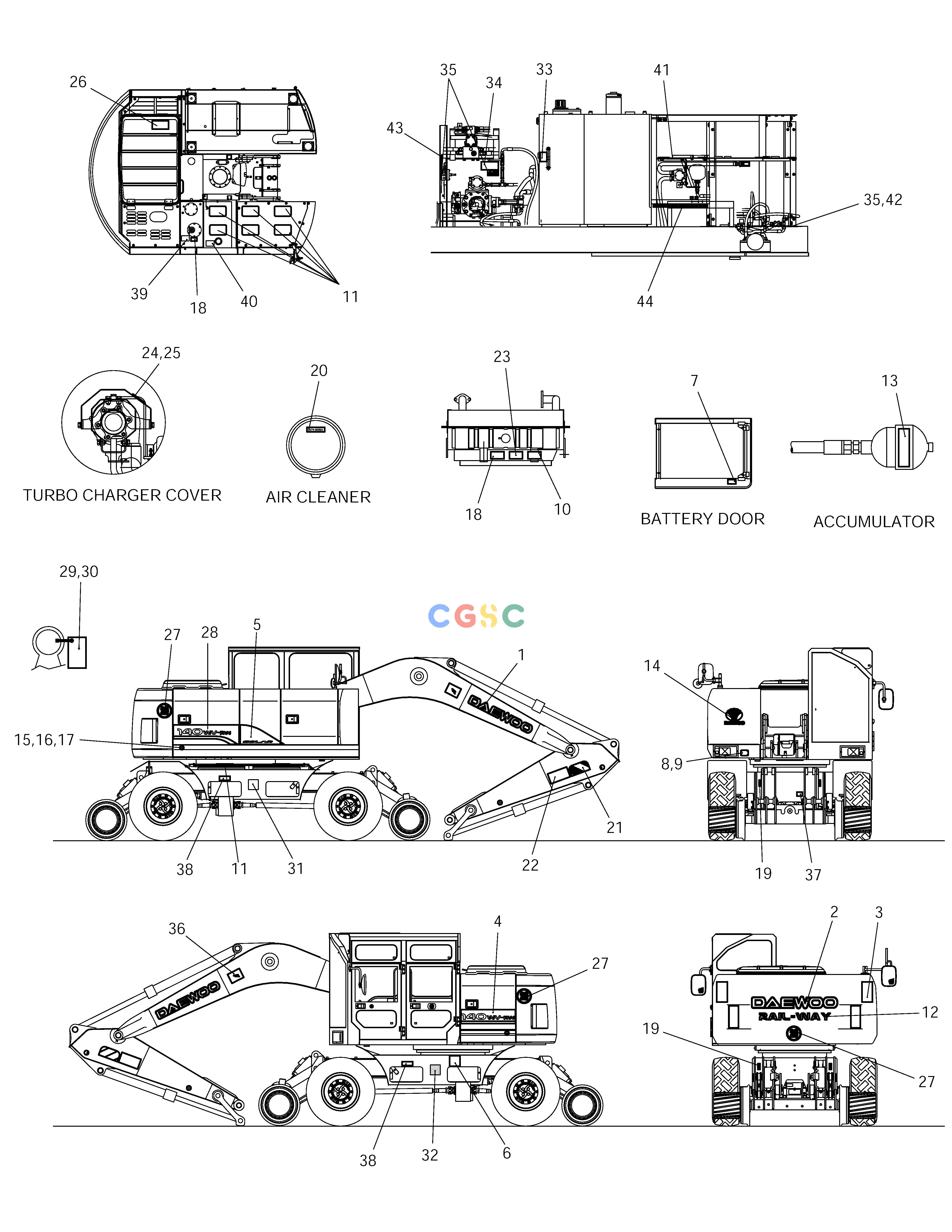 斗山零件查询NAME PLATE SOLAR 140W-V RAIL WAY Doosan parts catalog online