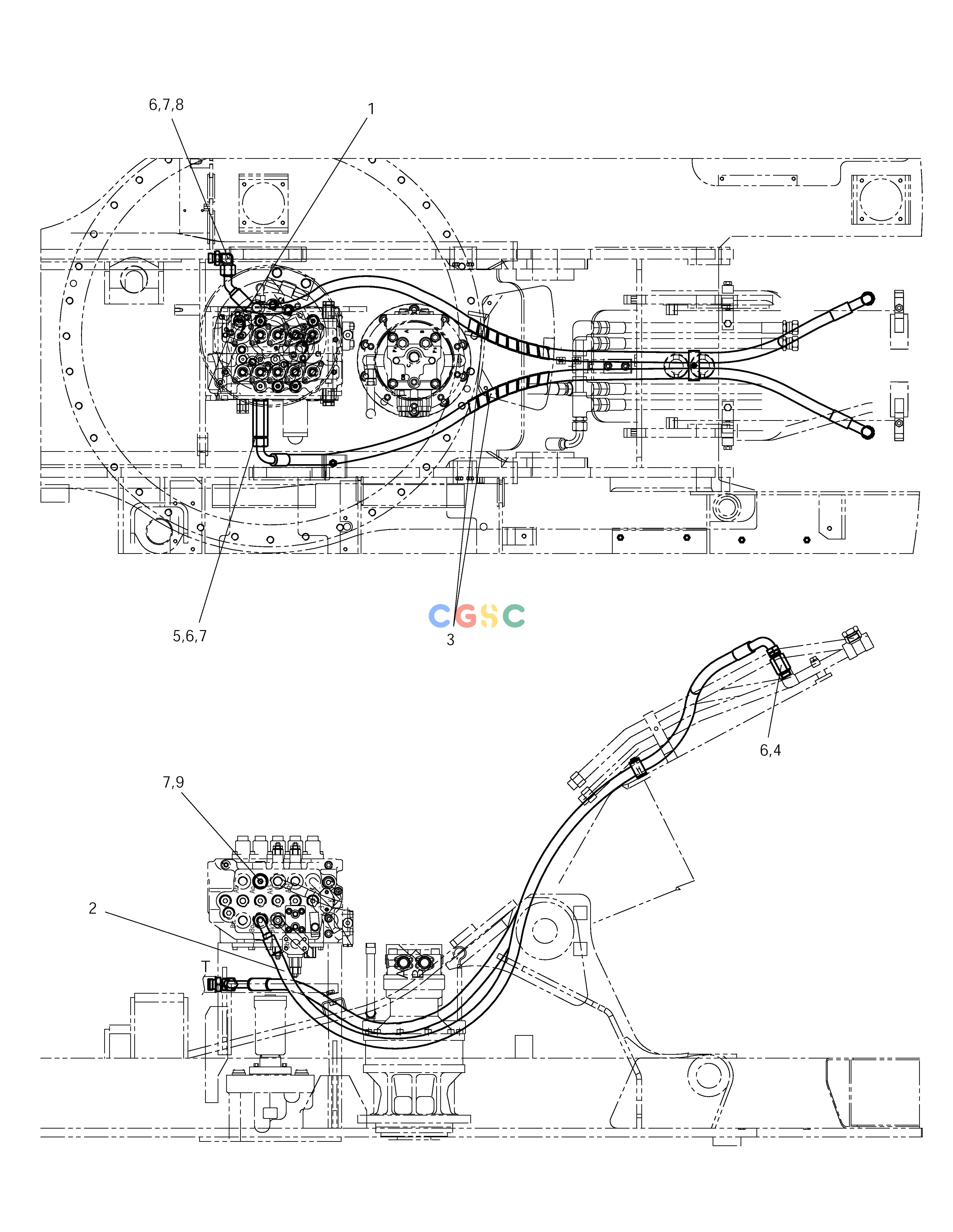 斗山零件查询MAIN PIPING-BREAKER SOLAR 140W-V RAIL WAY Doosan parts catalog online