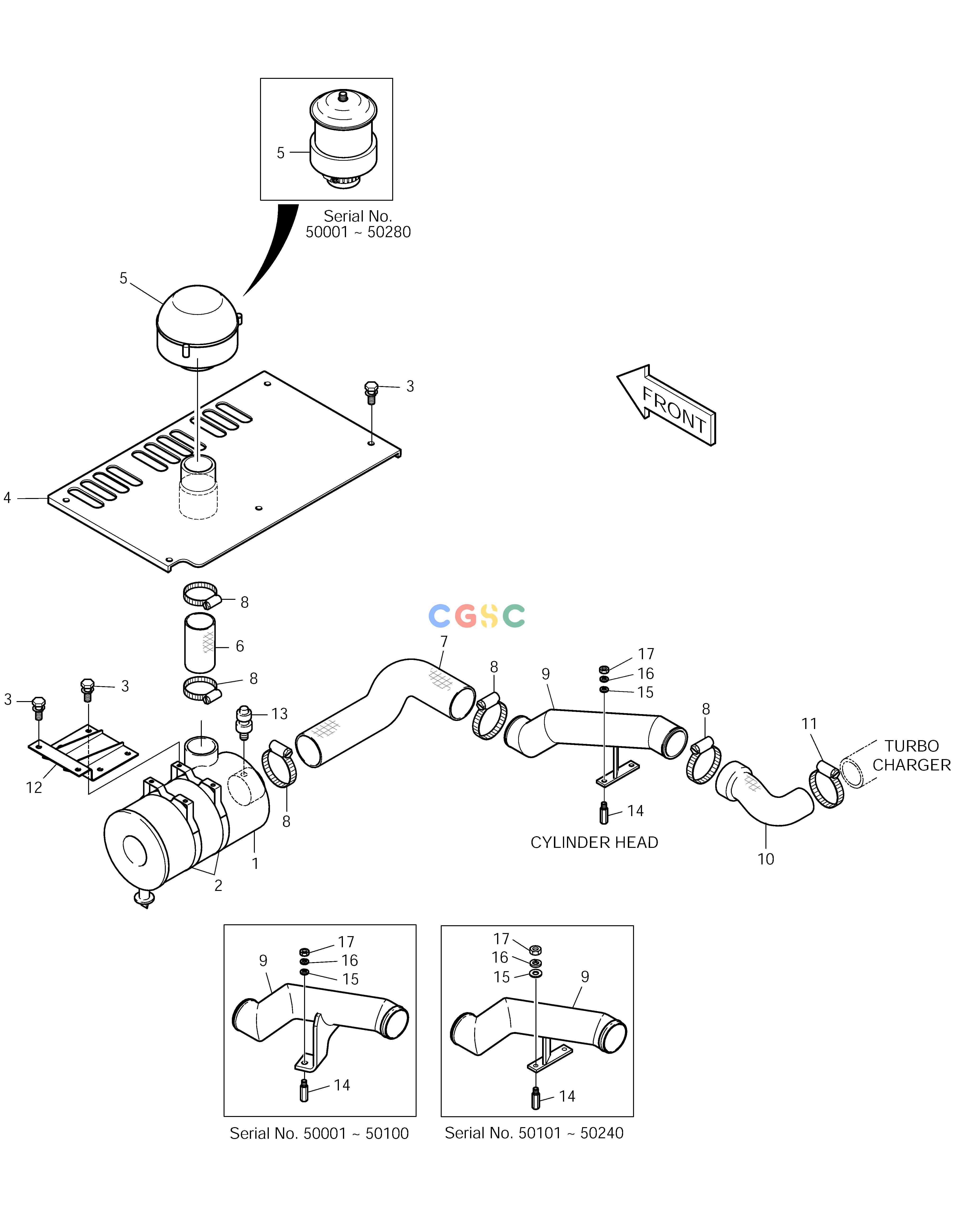 斗山零件查询AIR CLEANER ASS'Y SOLAR 175LC-V Doosan parts catalog online