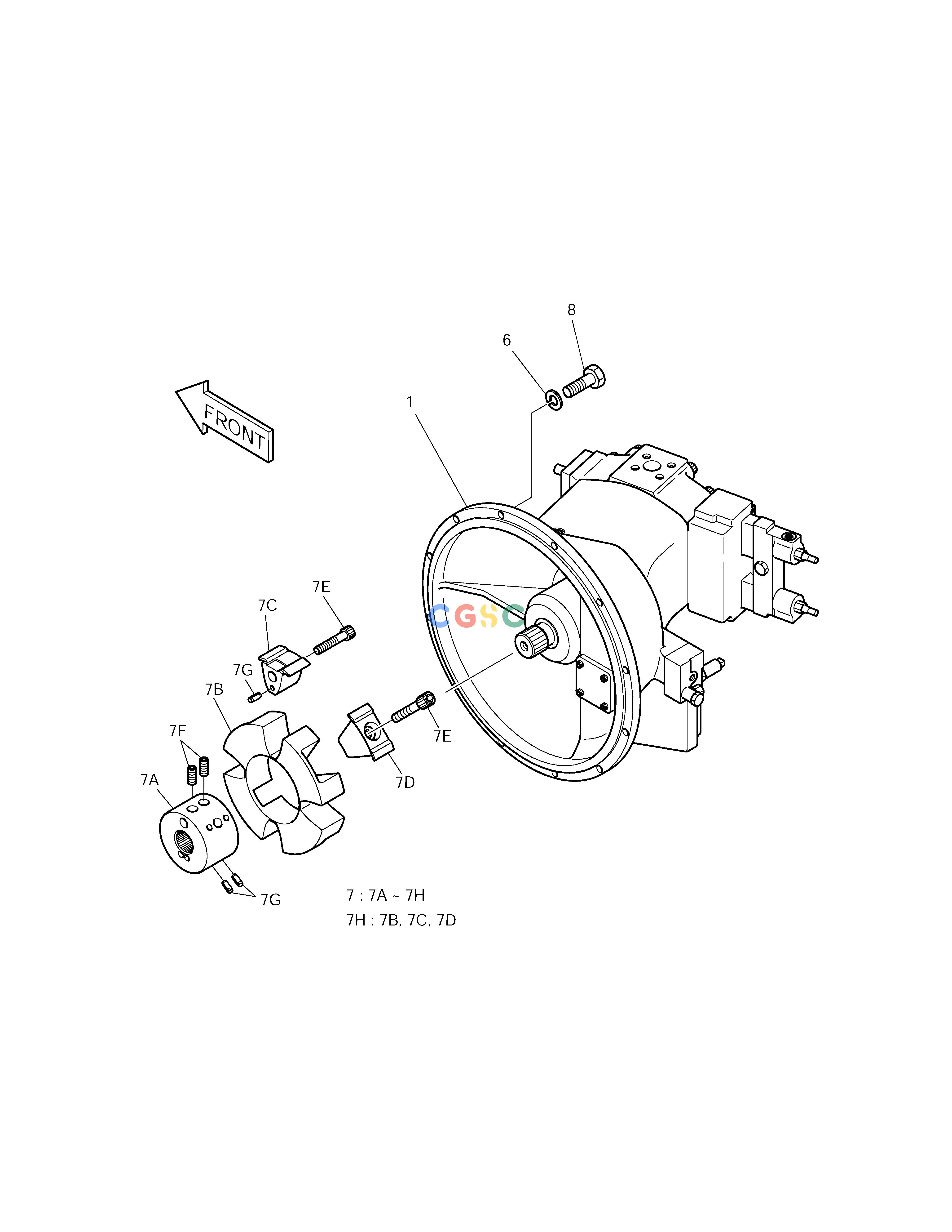 斗山零件查询PUMP INSTALLATION SOLAR 175LC-V Doosan parts catalog online