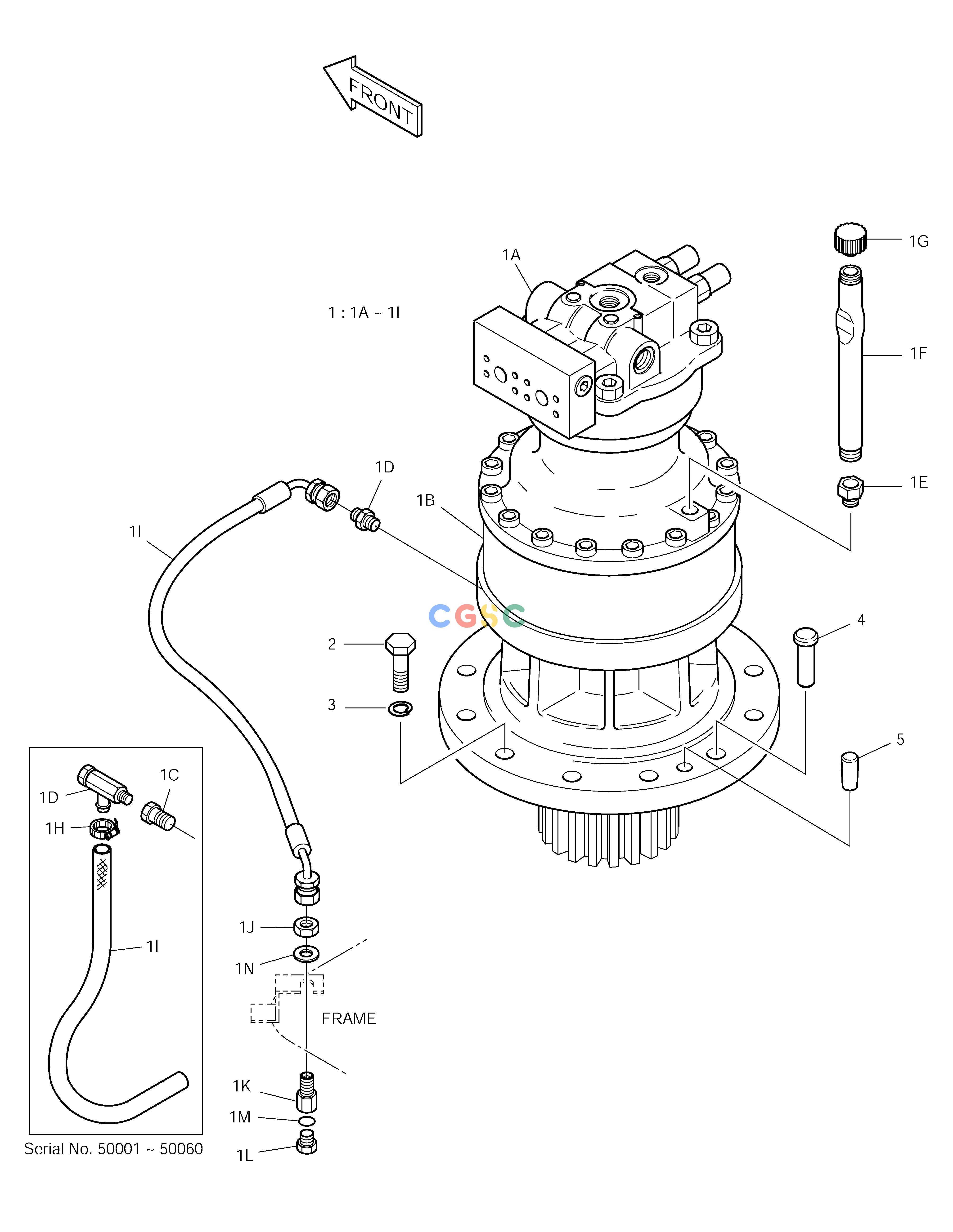 斗山零件查询SWING DEVICE ASS'Y SOLAR 175LC-V Doosan parts catalog online