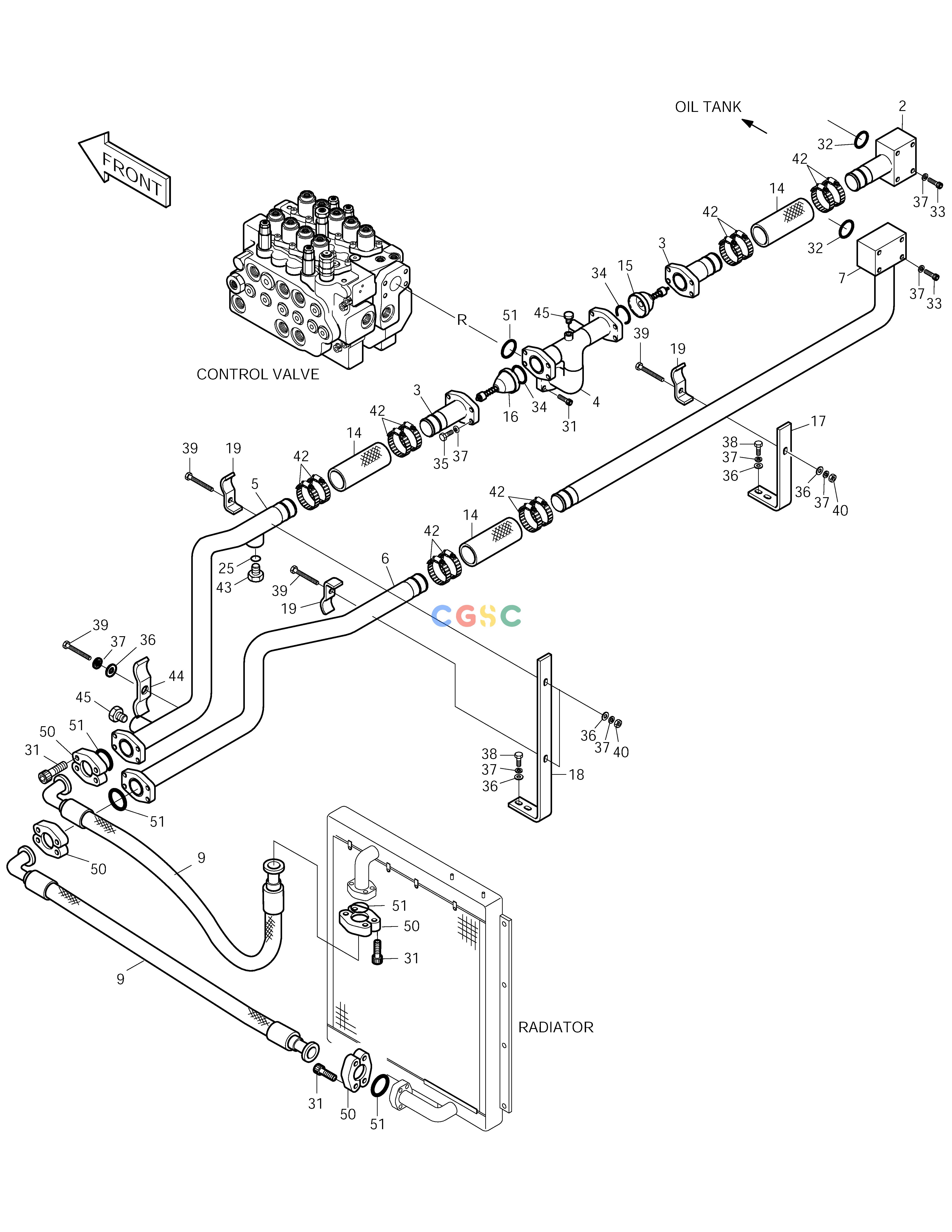 斗山零件查询OIL COOLER PIPING(1) SOLAR 175LC-V Doosan parts catalog online