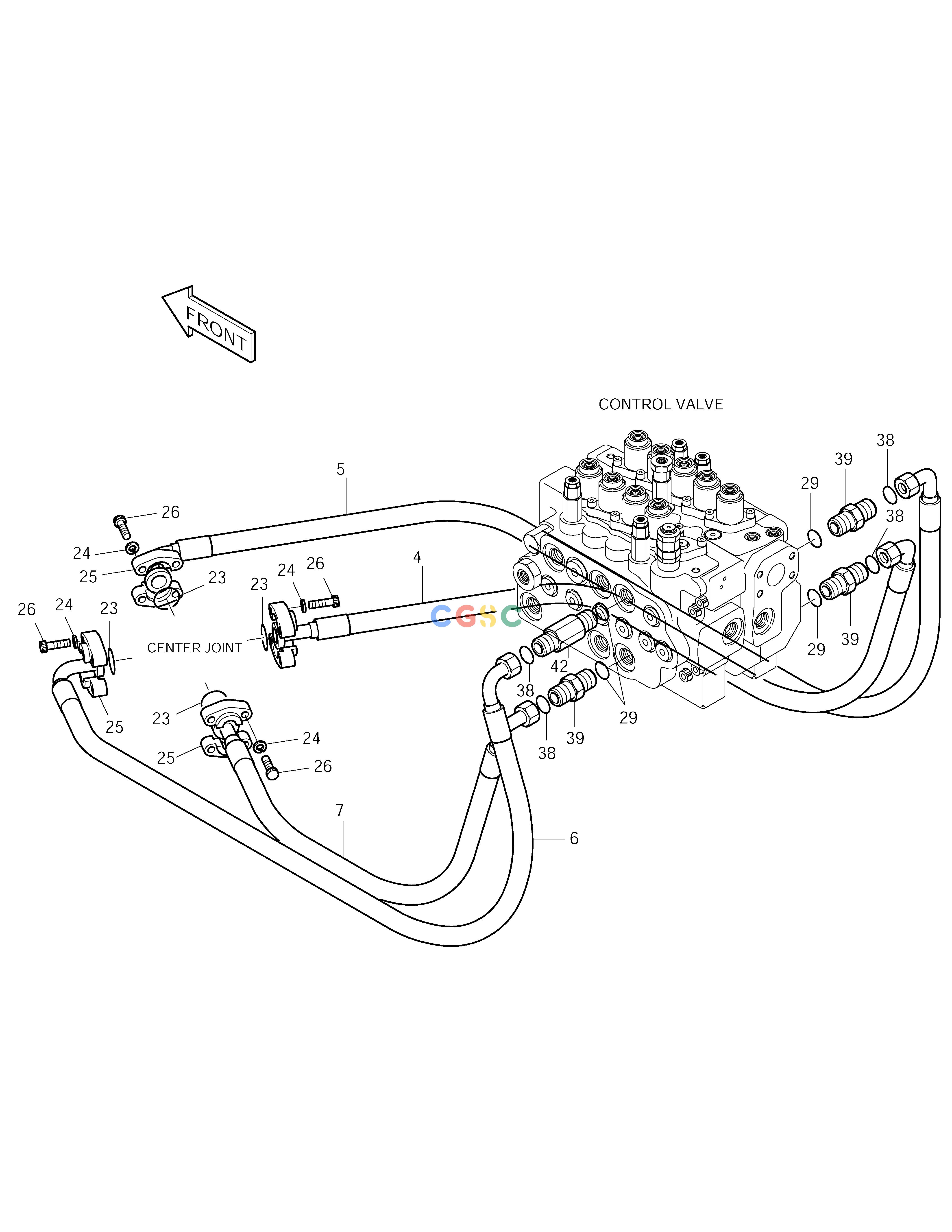 斗山零件查询MAIN PIPING(5)-TRAVEL SOLAR 175LC-V Doosan parts catalog online
