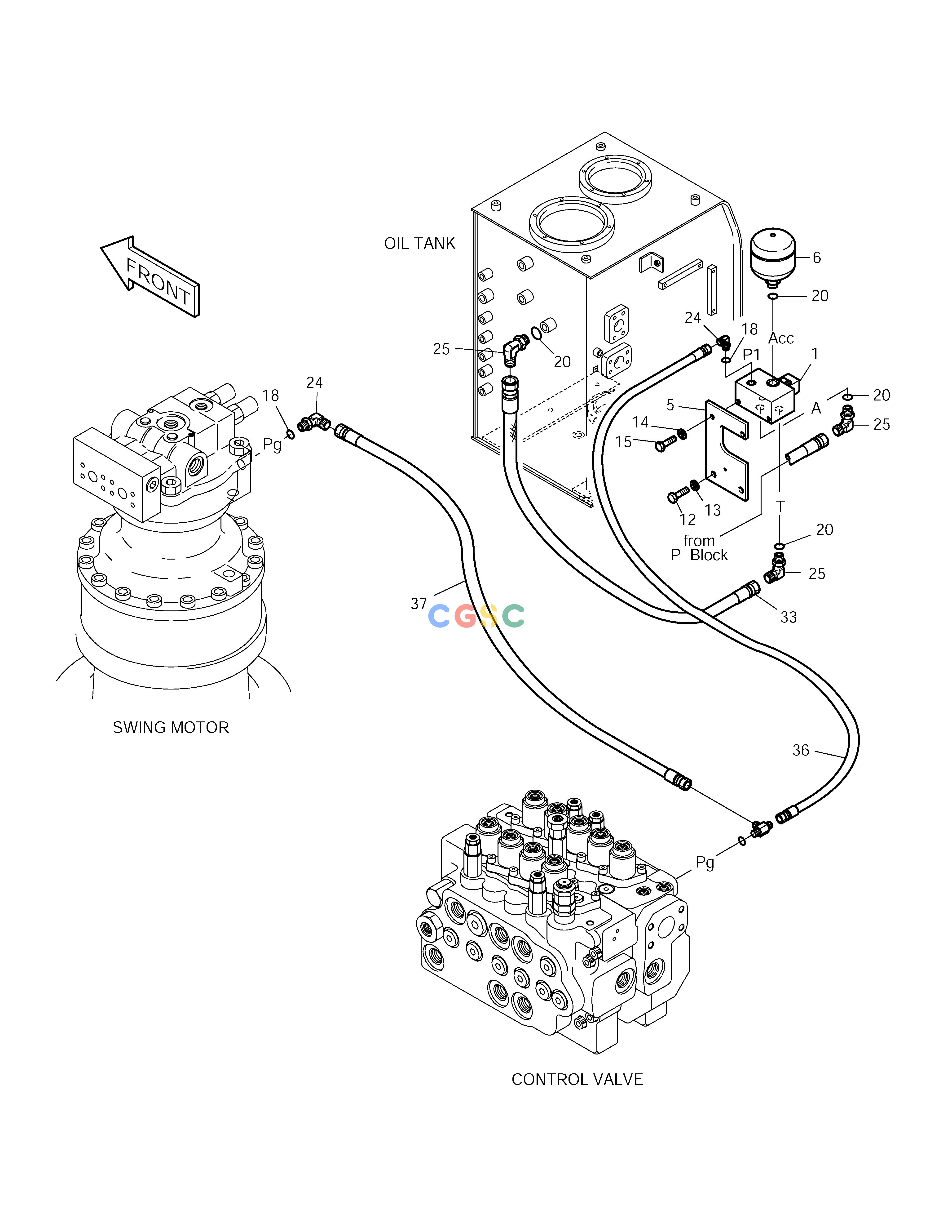 斗山零件查询PILOT PIPING(2) SOLAR 175LC-V Doosan parts catalog online