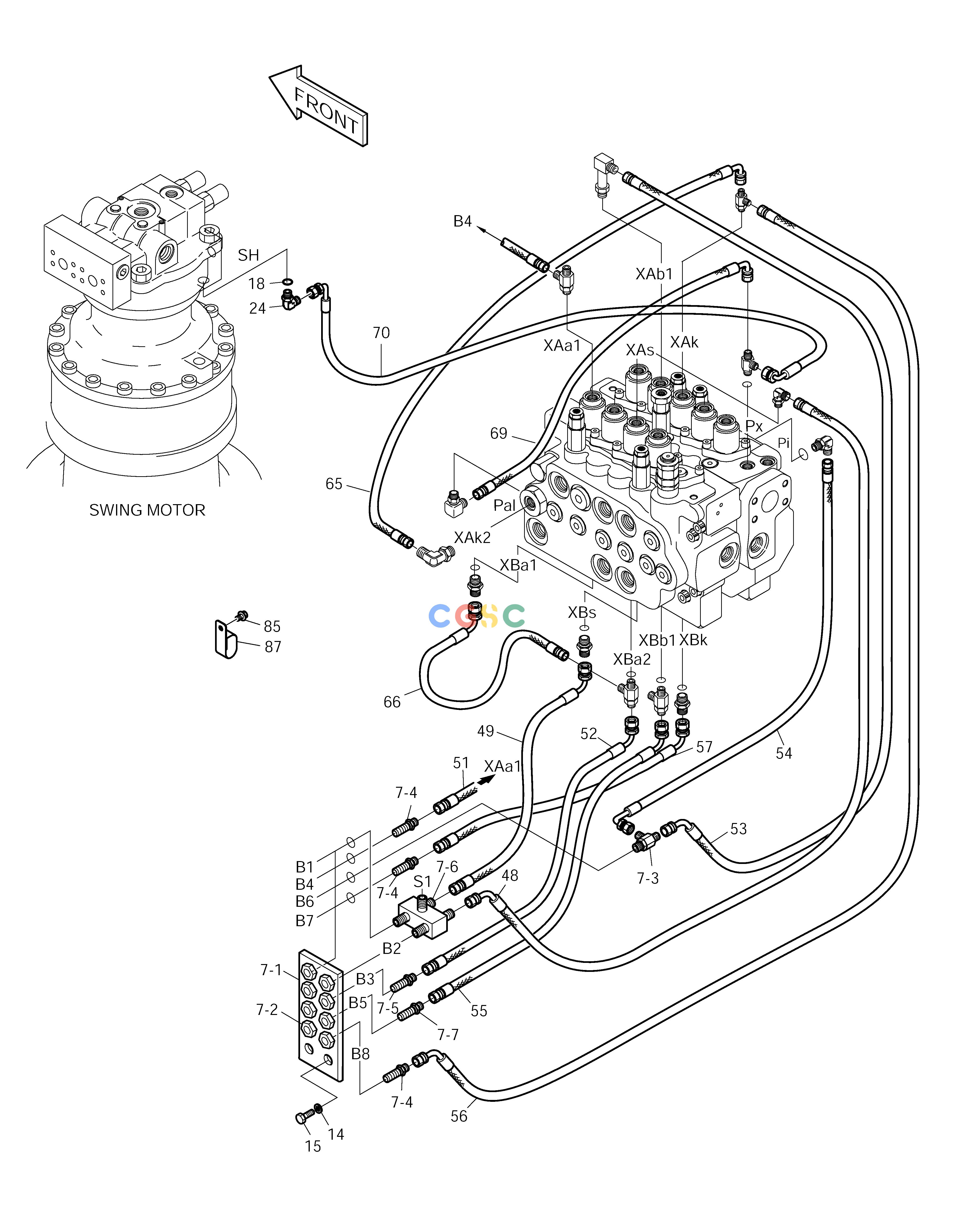 斗山零件查询PILOT PIPING(4) SOLAR 175LC-V Doosan parts catalog online