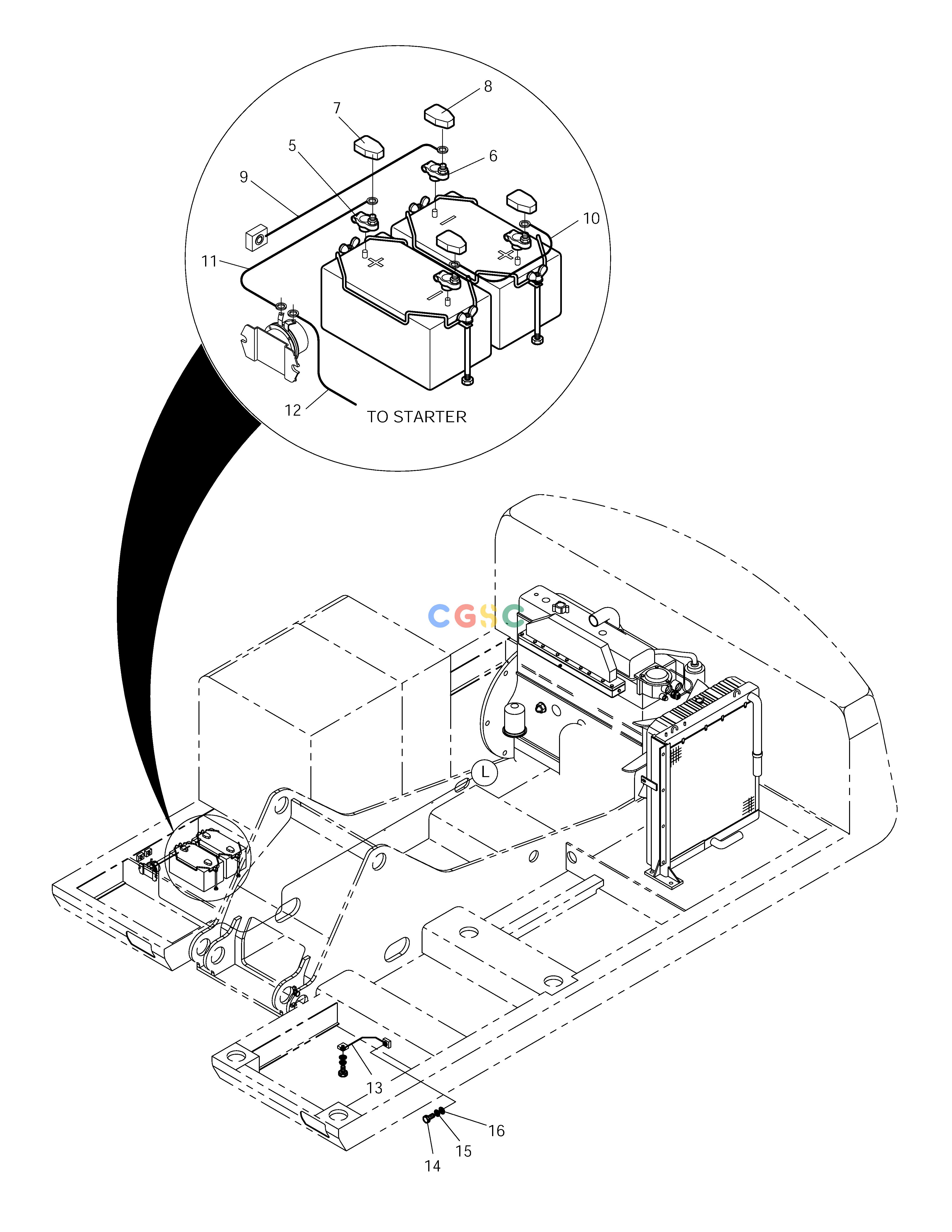 斗山零件查询ELECTRIC WIRING(1)-BATTERY SOLAR 175LC-V Doosan parts catalog online