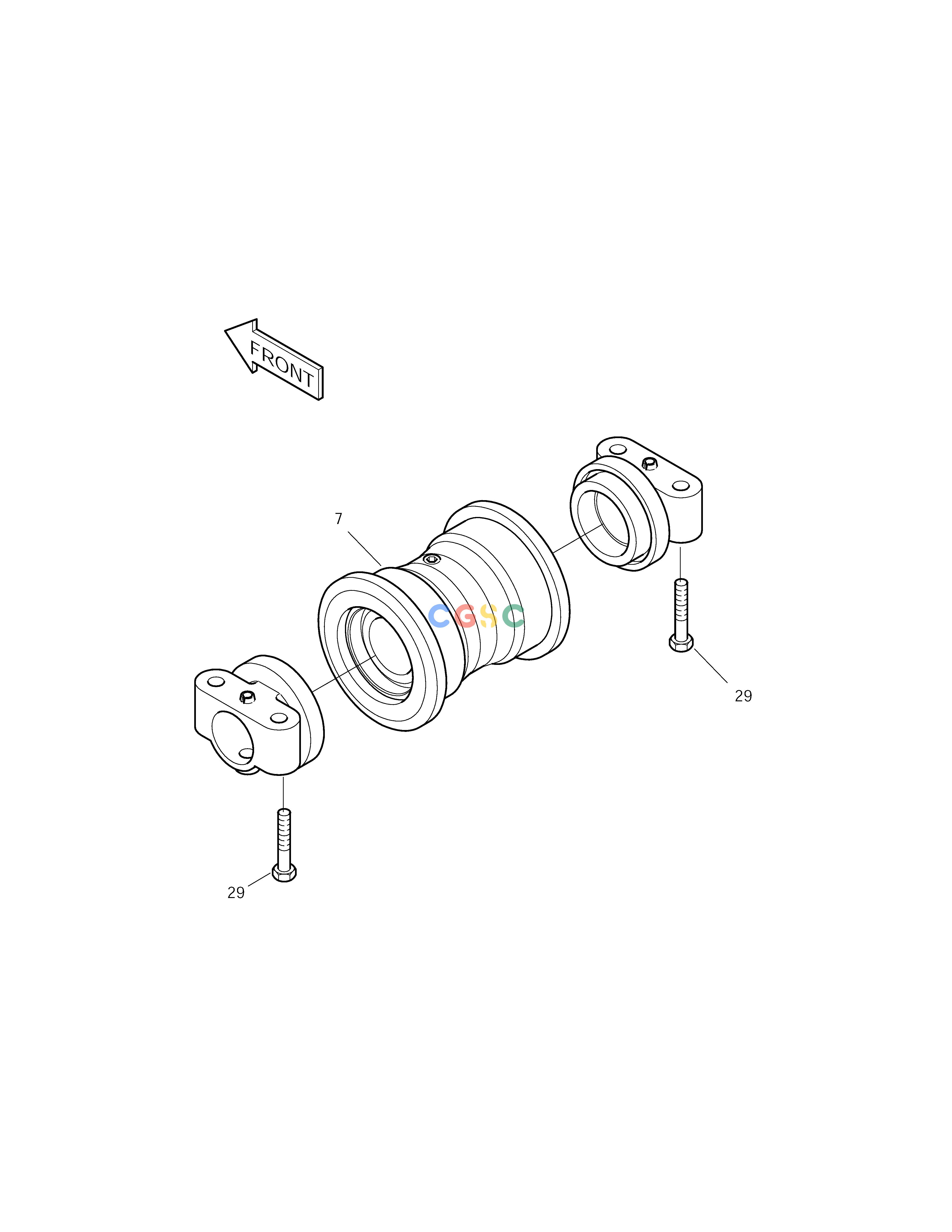 斗山零件查询LOWER ROLLER SOLAR 175LC-V Doosan parts catalog online