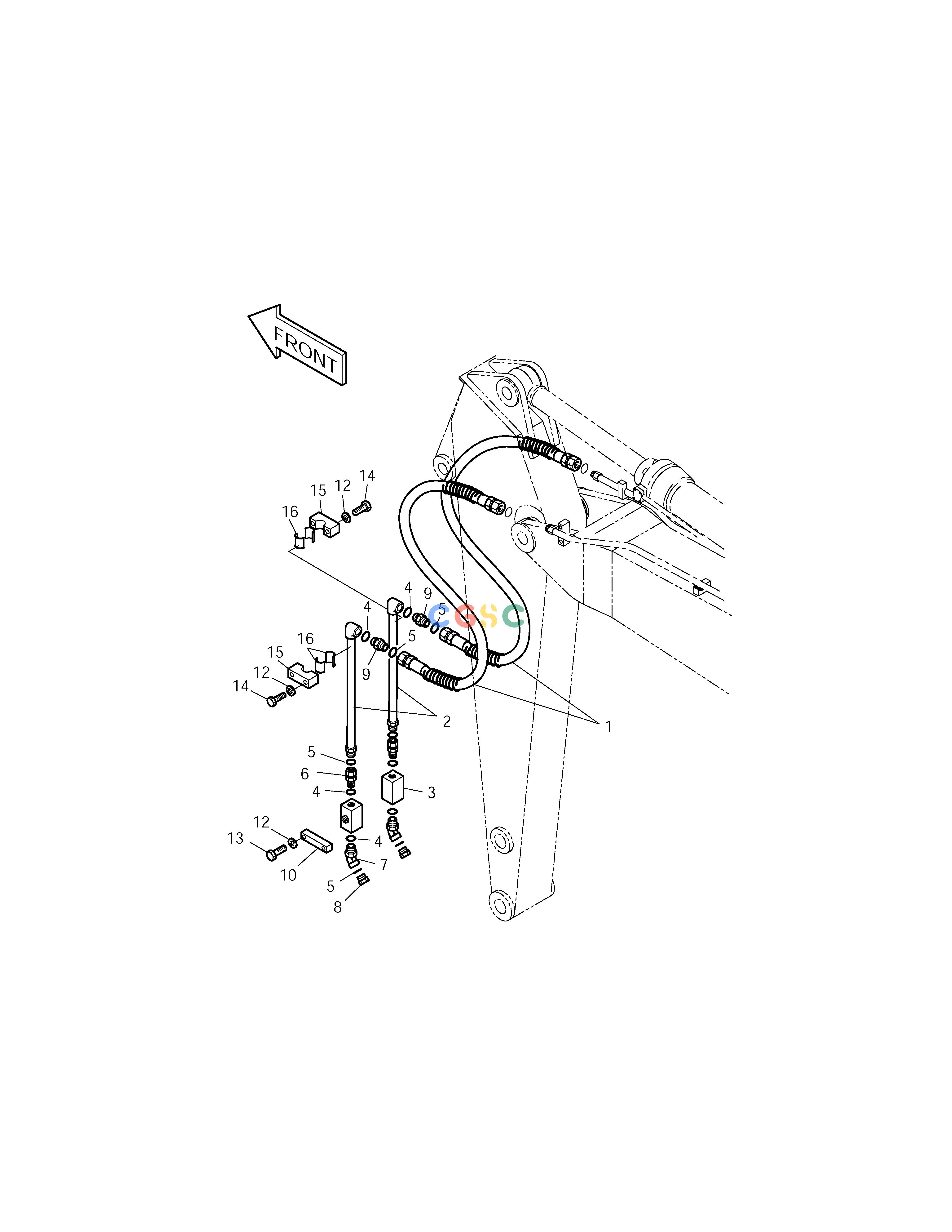 斗山零件查询ARM PIPING-ARM 2.6m(ONE & TWO WAY)-H. SOLAR 175LC-V Doosan parts catalog online