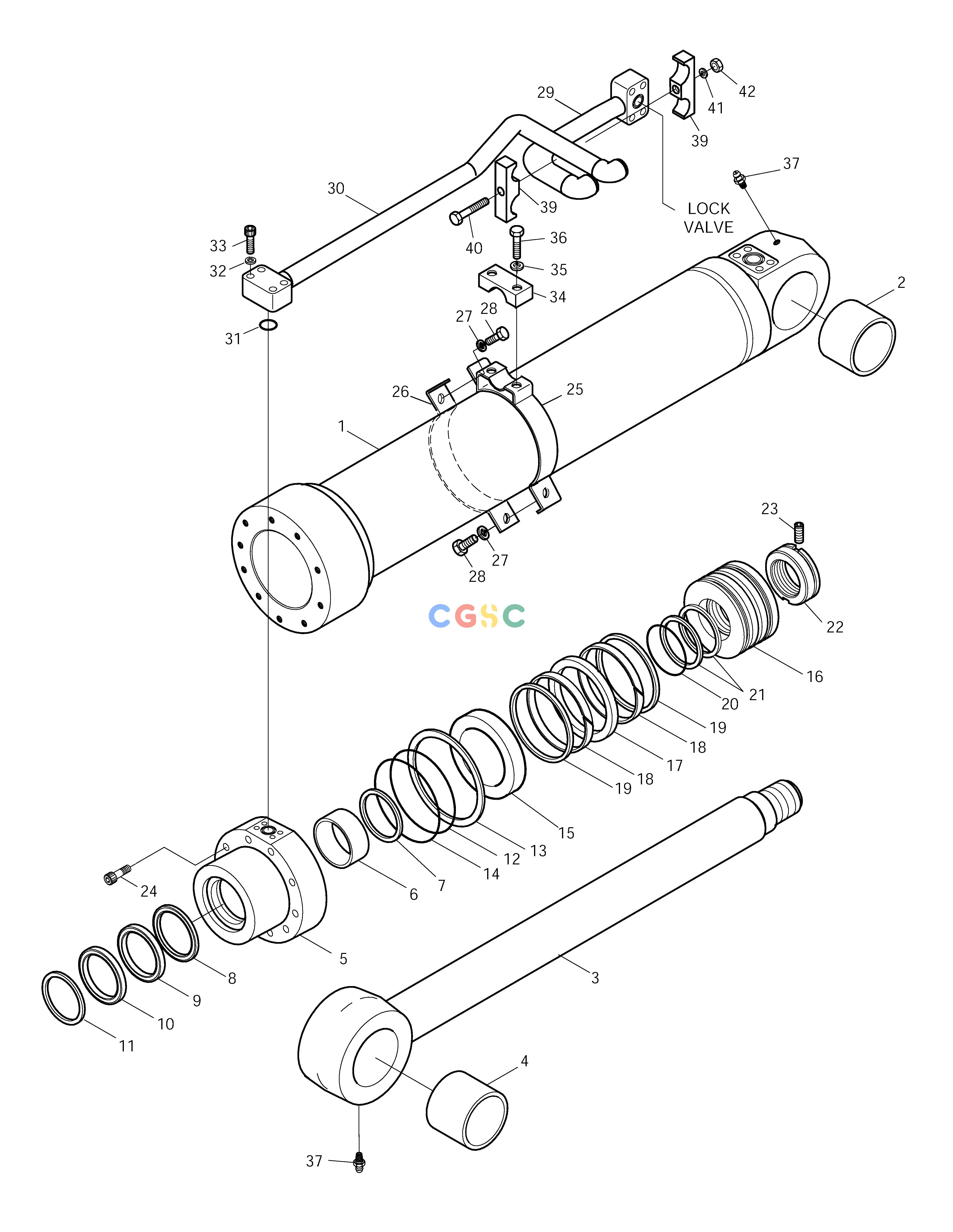 斗山零件查询BOOM CYLINDER(LH)-L/V FOR ARTI.BOOM SOLAR 175LC-V Doosan parts catalog online
