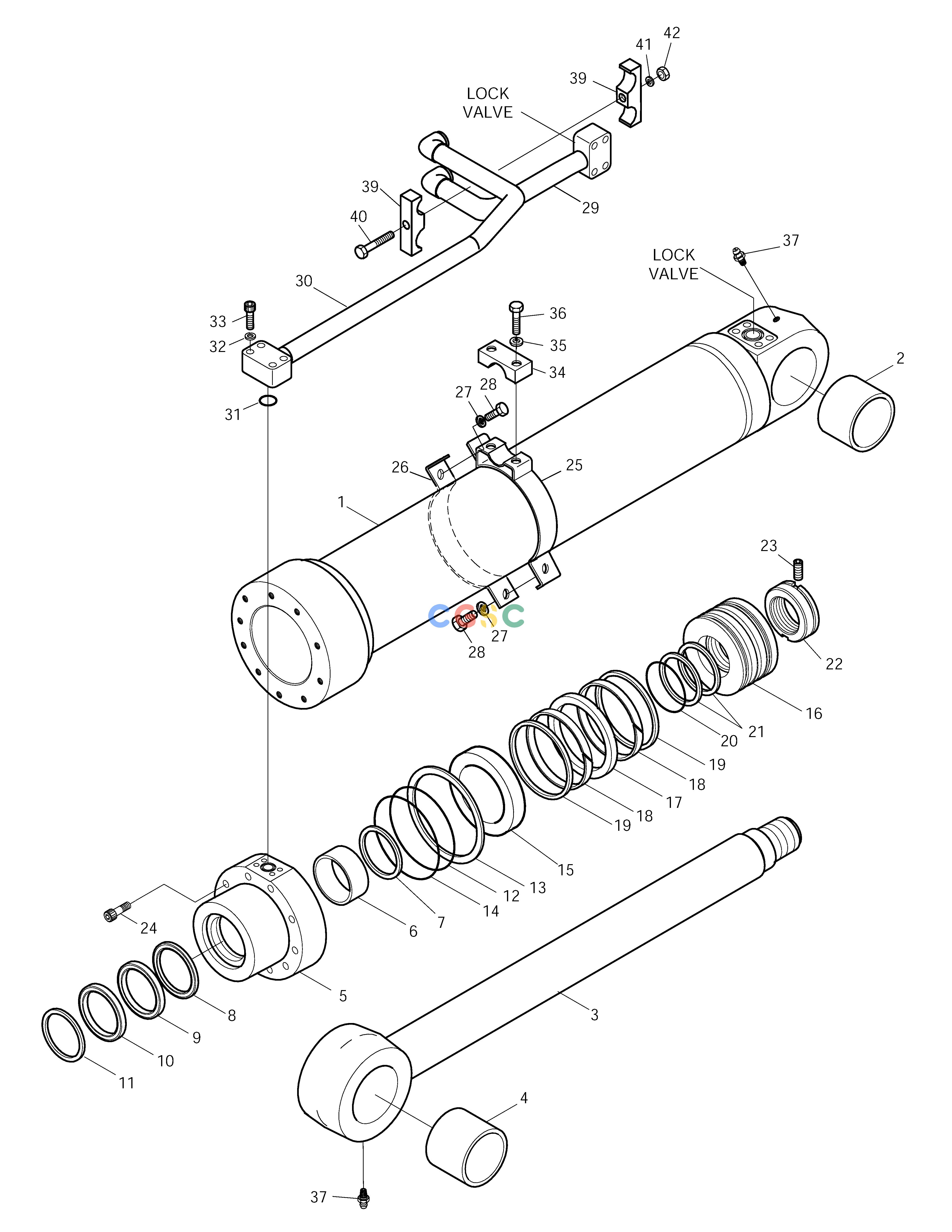 斗山零件查询BOOM CYLINDER(RH)-L/V FOR ARTI.BOOM SOLAR 175LC-V Doosan parts catalog online