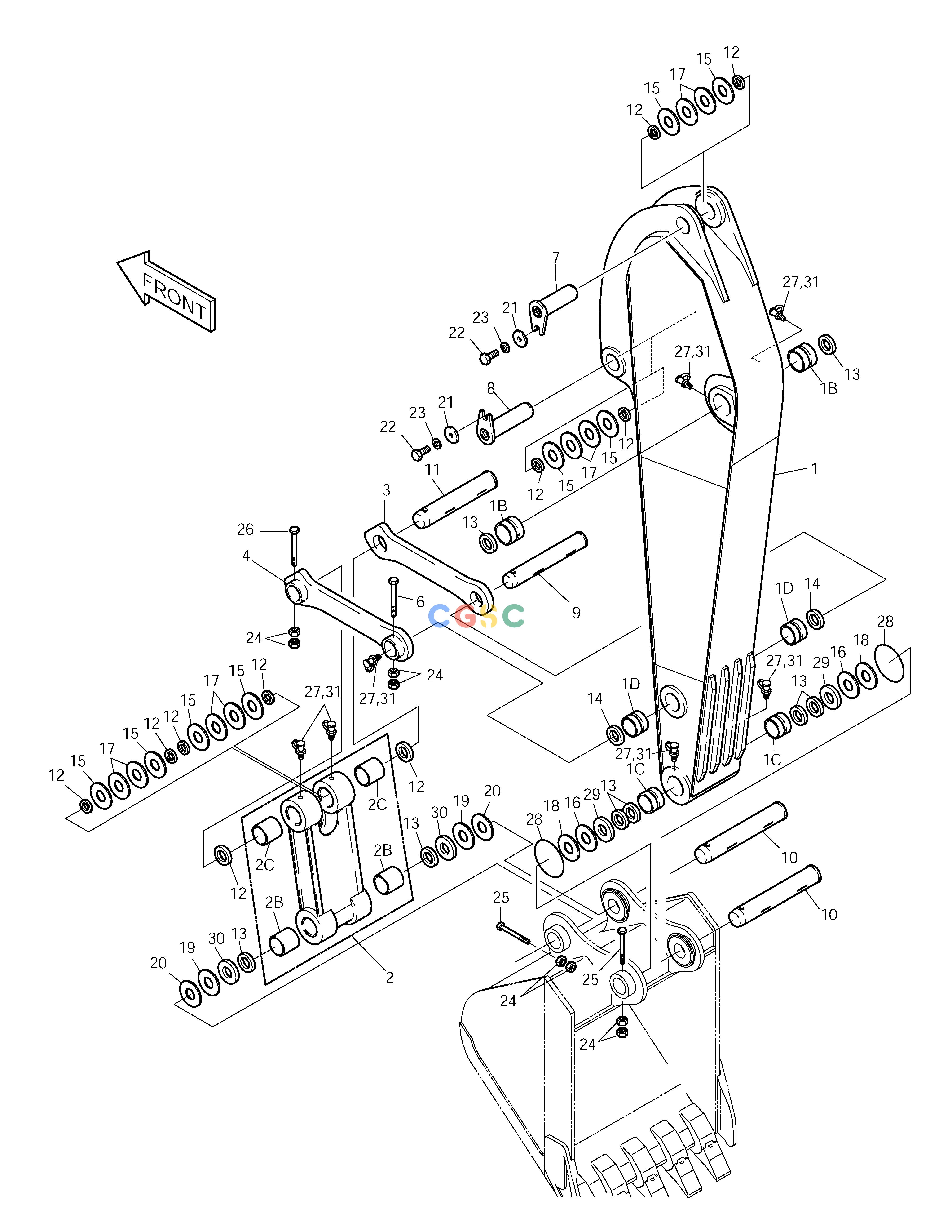 斗山零件查询ARM-2.2m SOLAR 175LC-V Doosan parts catalog online