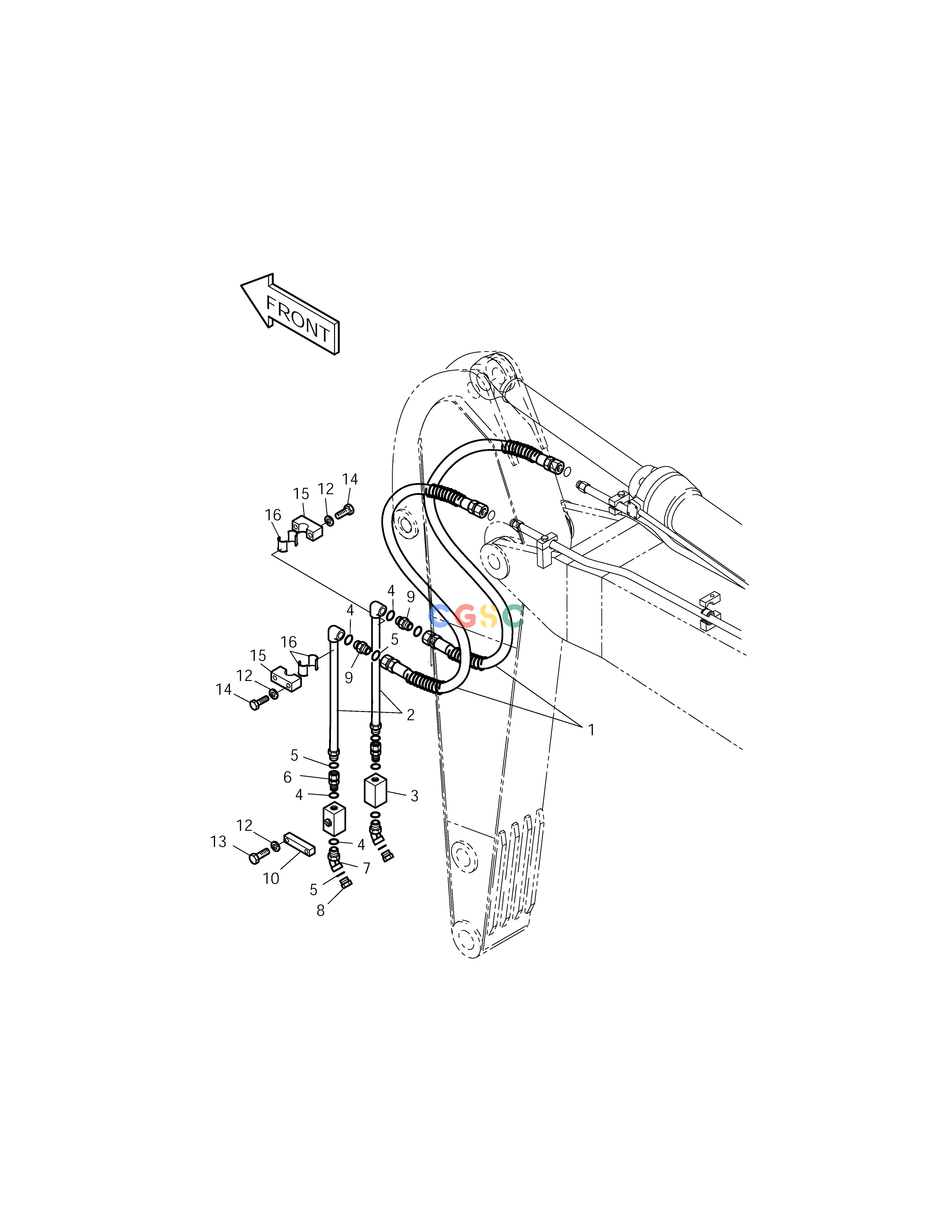 斗山零件查询ARM PIPING-ARM 2.2m(ONE & TWO WAY) SOLAR 175LC-V Doosan parts catalog online
