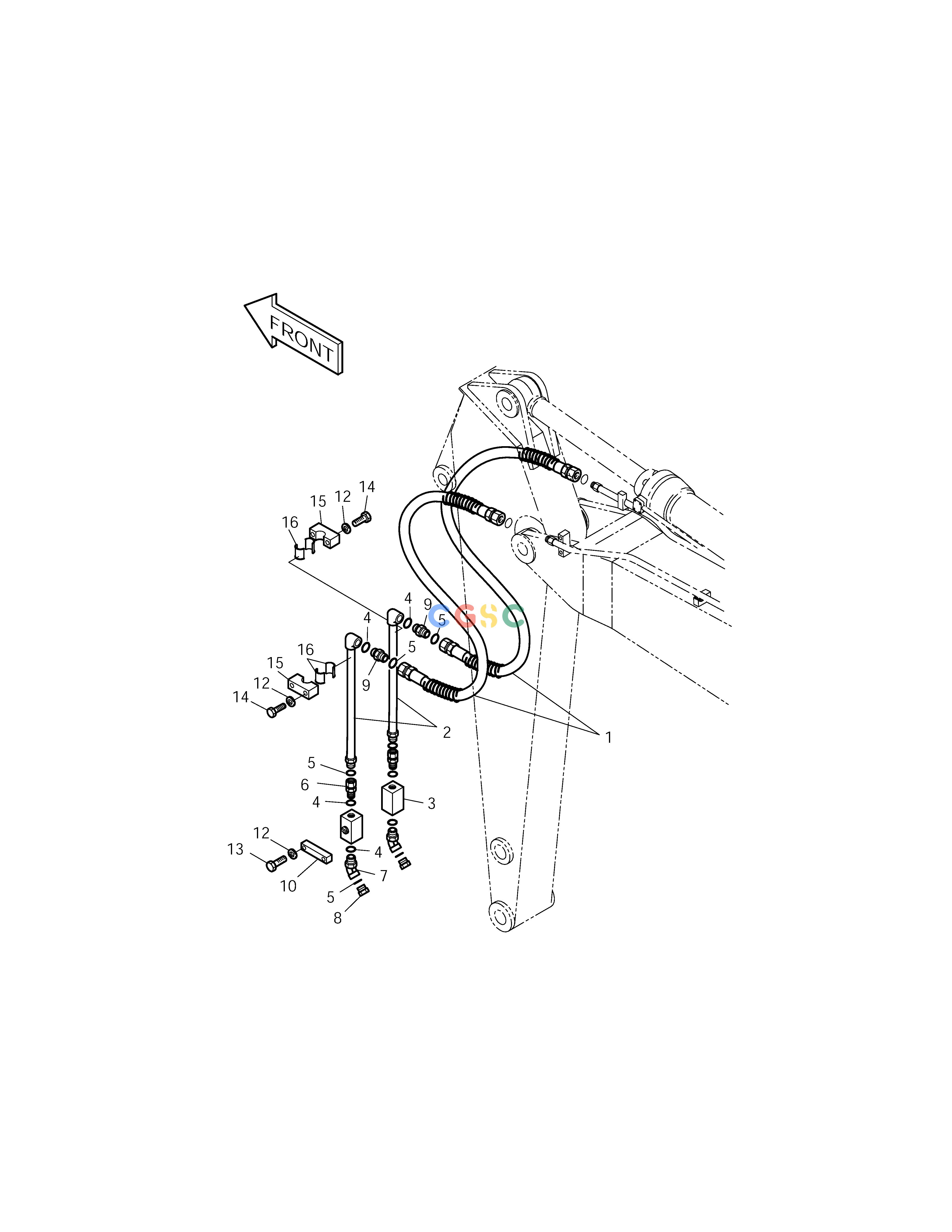 斗山零件查询ARM PIPING-ARM 3.1m(ONE & TWO WAY) SOLAR 175LC-V Doosan parts catalog online