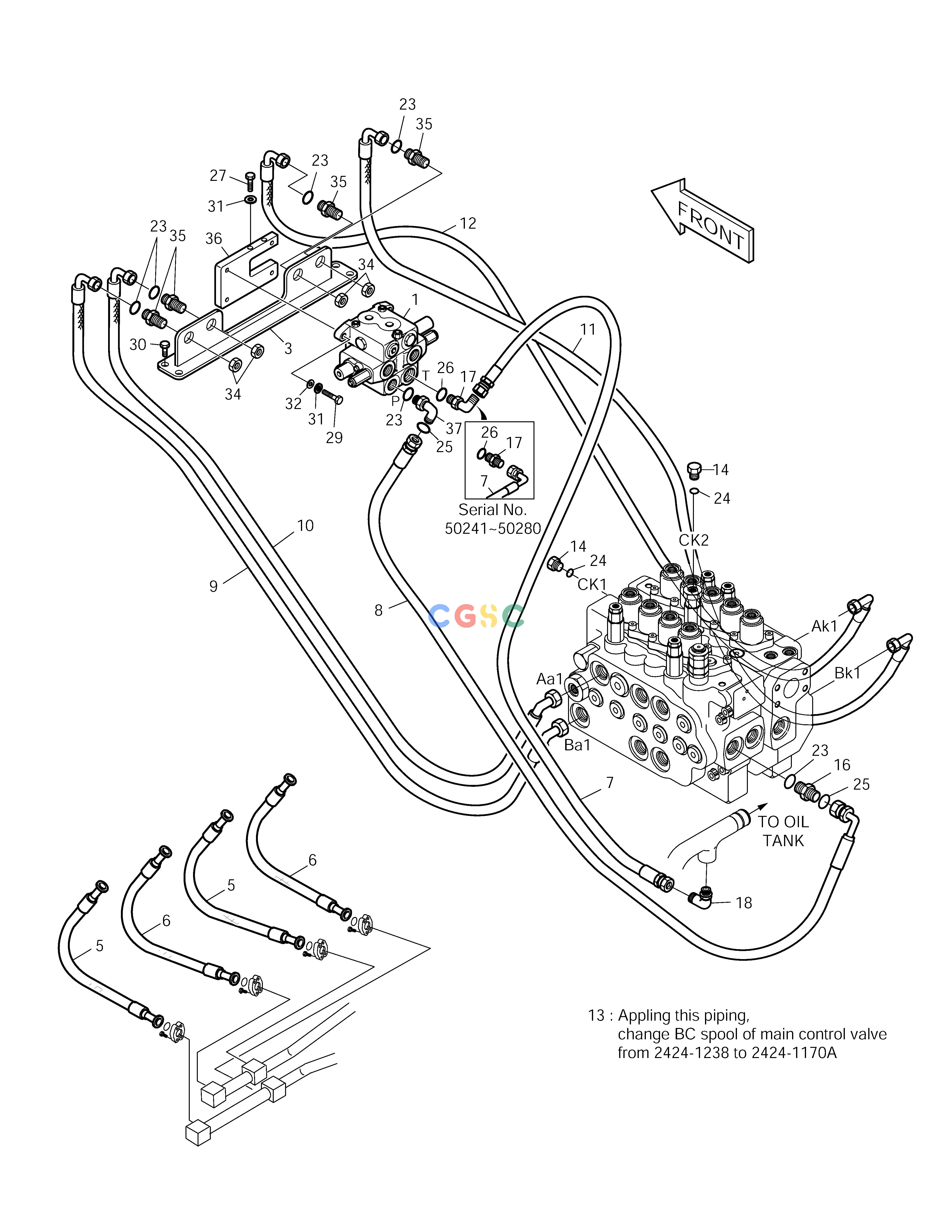 斗山零件查询MAIN PIPING-ARTI.BOOM SOLAR 175LC-V Doosan parts catalog online