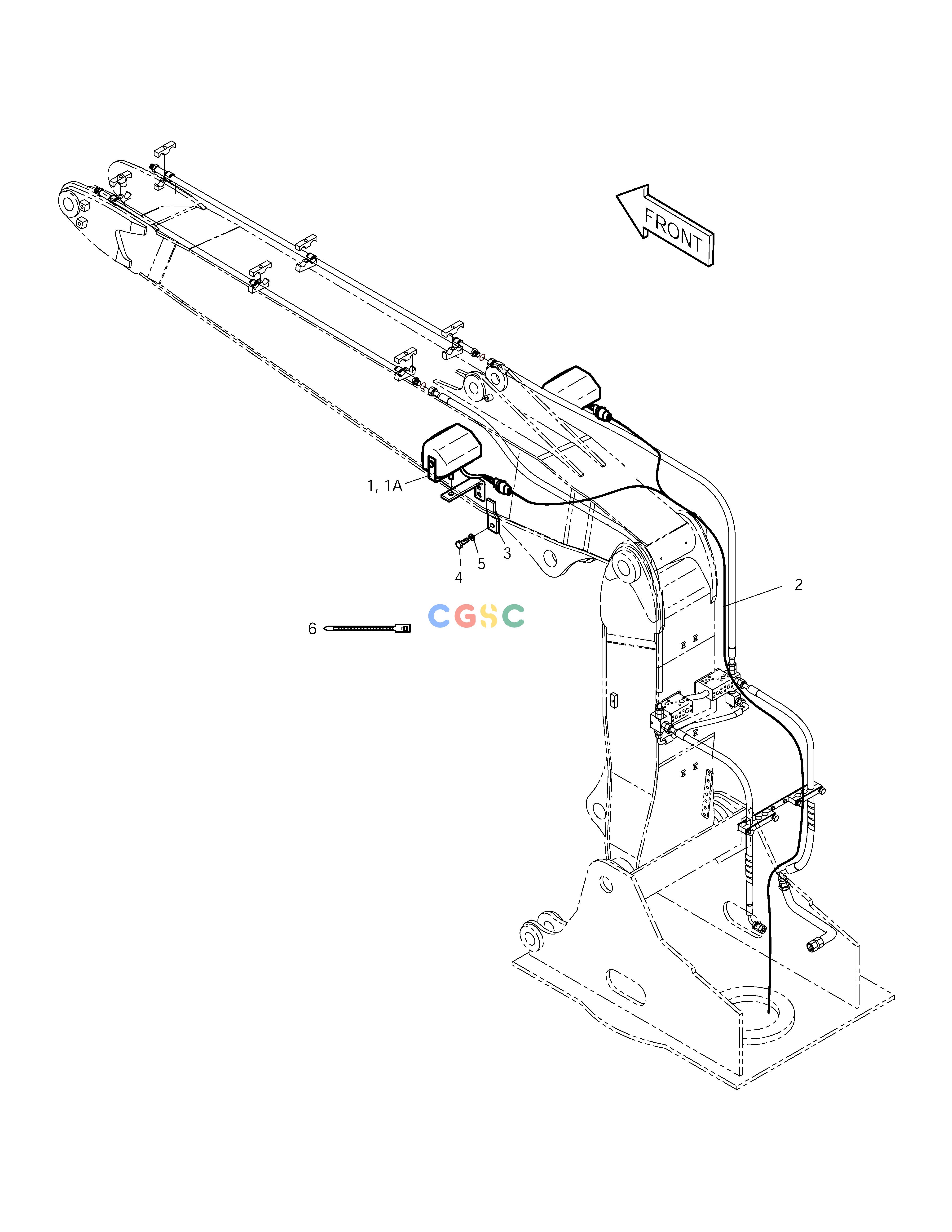 斗山零件查询WORKING LAMP ASS'Y-ARTI.BOOM SOLAR 175LC-V Doosan parts catalog online